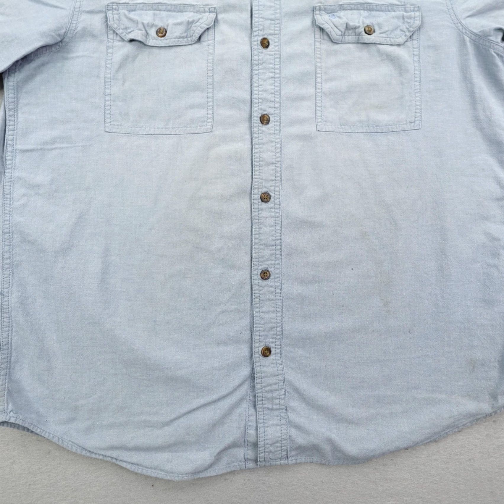 Carhartt Carhartt Shirt Mens XL Blue Chambray Button-Up Short Sleeve Relaxed Fit Workwear Size US XL / EU 56 / 4 - 6 Thumbnail