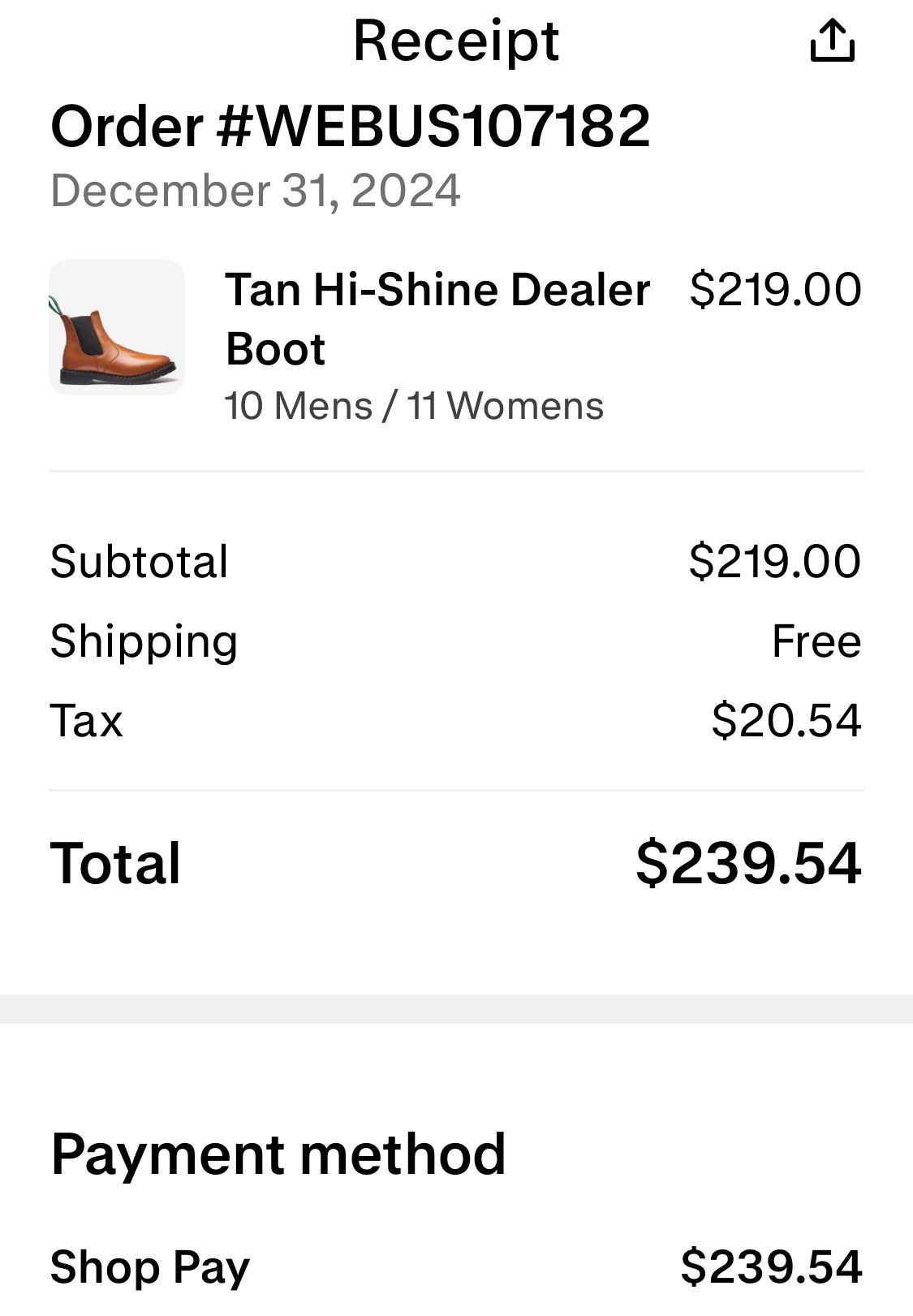 Solovair Tan Hi-Shine Dealer Boot Size US 10 / EU 43 - 16 Thumbnail
