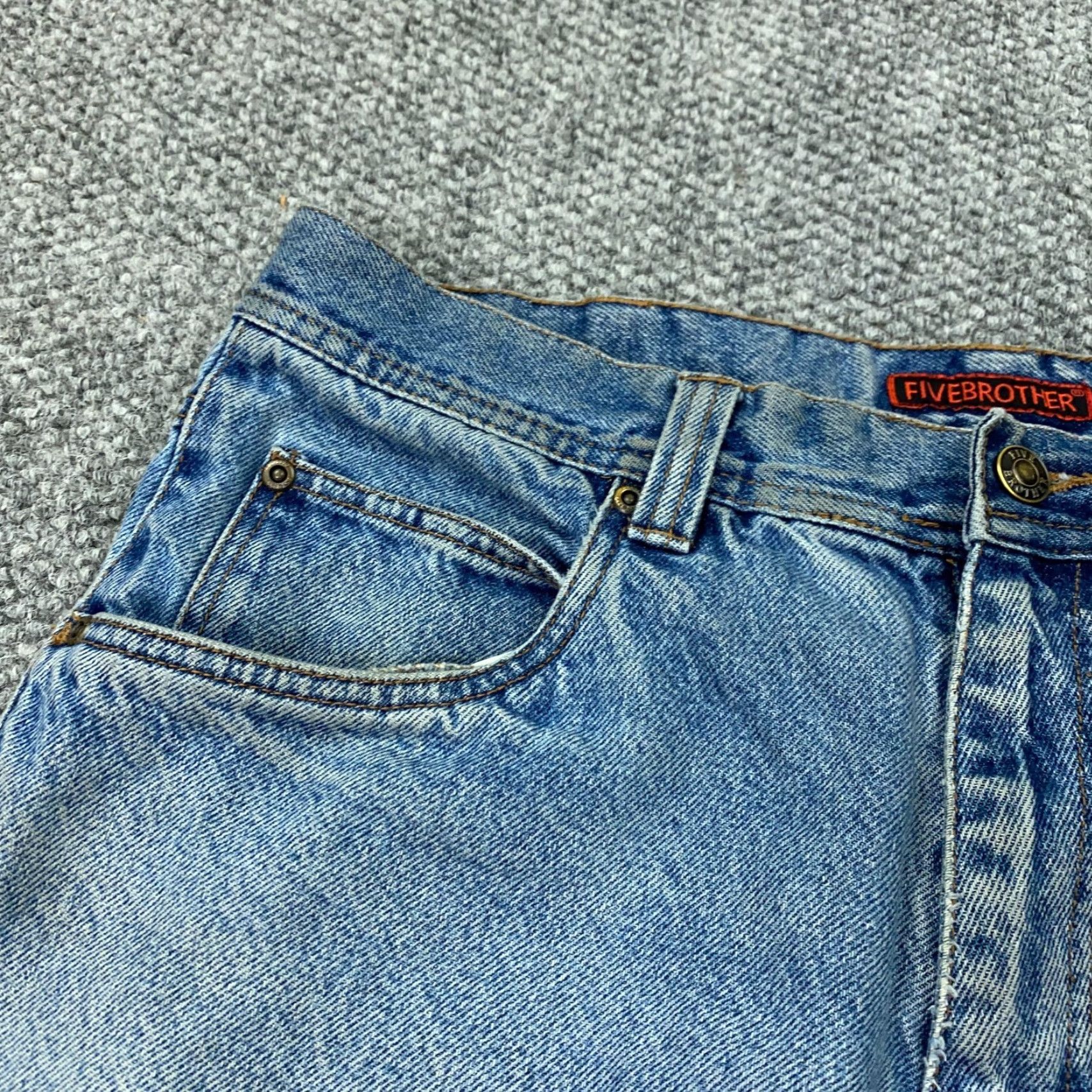 Vintage VINTAGE Five Brother Jeans Mens 34x29 Blue Faded | Five Brother | Jeans | Men | 34x29 | Blue | Vintage Size US 32 / EU 48 - 4 Thumbnail