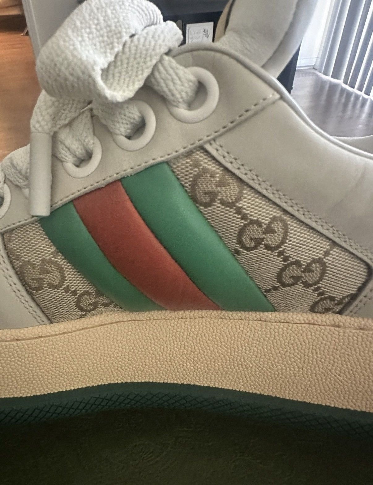 Gucci Gucci Mens Leather Screener Sneakers Size US 11.5 / EU 44-45 - 7 Thumbnail