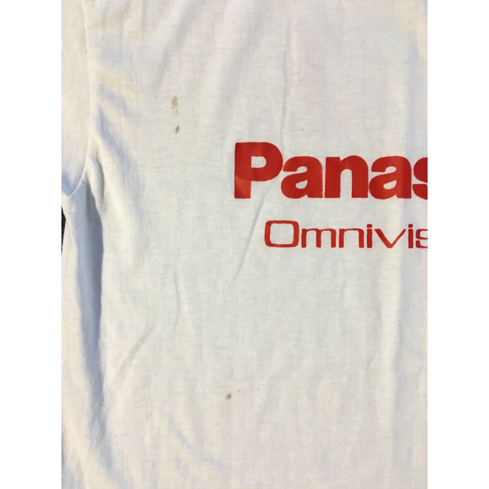 TEE JAYS VINTAGE 80s Panasonic Omnivision VCR VHS Video Store Faded Promo Shirt S M Movie TV Tee Jays White Short Sleeve Mens Small? Size US S / EU 44-46 / 1 - 6 Thumbnail