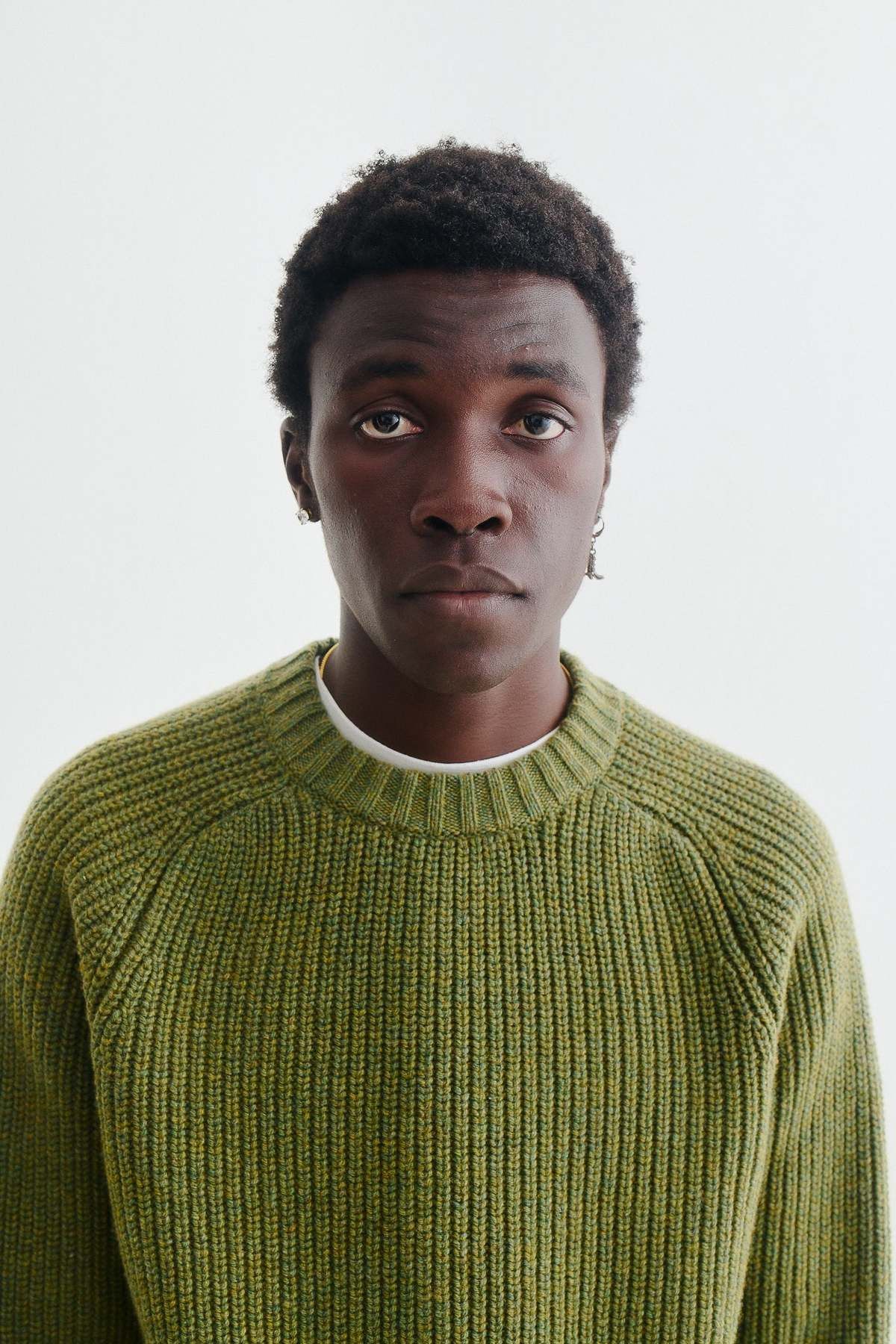 A Kind Of Guise 💚 AW22 A Kind Of Guise Badger Knit Sweater Thyme Melange Size US M / EU 48-50 / 2 - 5 Thumbnail