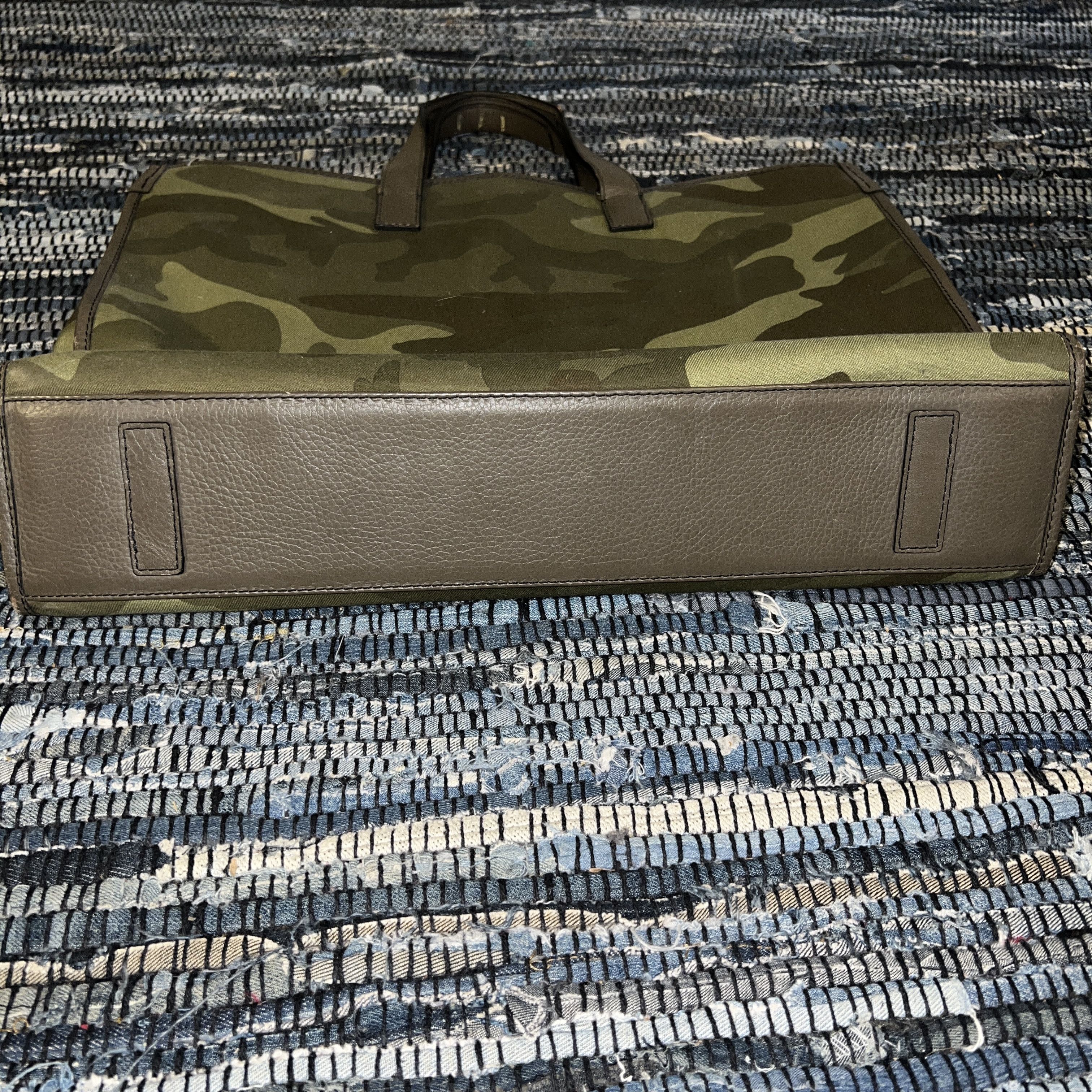 Other CONTAINER CAMOUFLAGE TWILL BRIEFCASE WITH LEATHER TRIM Size ONE SIZE - 7 Thumbnail