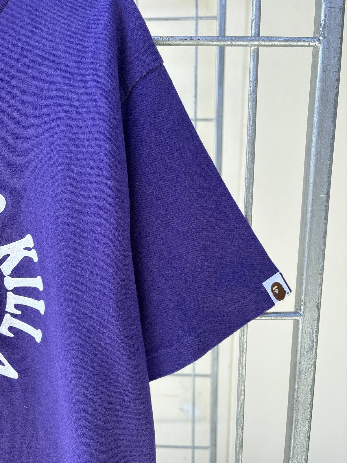 Bape BAPE A Bathing Ape Ape Shall Never Kill Ape purple tee Size US M / EU 48-50 / 2 - 3 Thumbnail