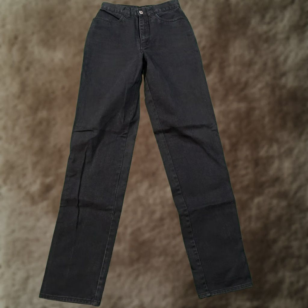 Denime VINTAGE LAWMAN WESTERN BLACK DENIM JEANS WOMENS SZ 7 (26X35) READ Size 28" / US 6 / IT 42 - 1 Thumbnail
