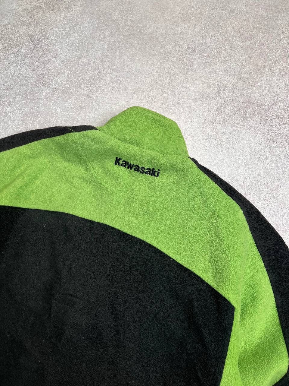 Japanese Brand × Vintage Vintage Kawasaki Moto Fleece Retro Sherpa Zip Jacket L Size US L / EU 52-54 / 3 - 5 Thumbnail