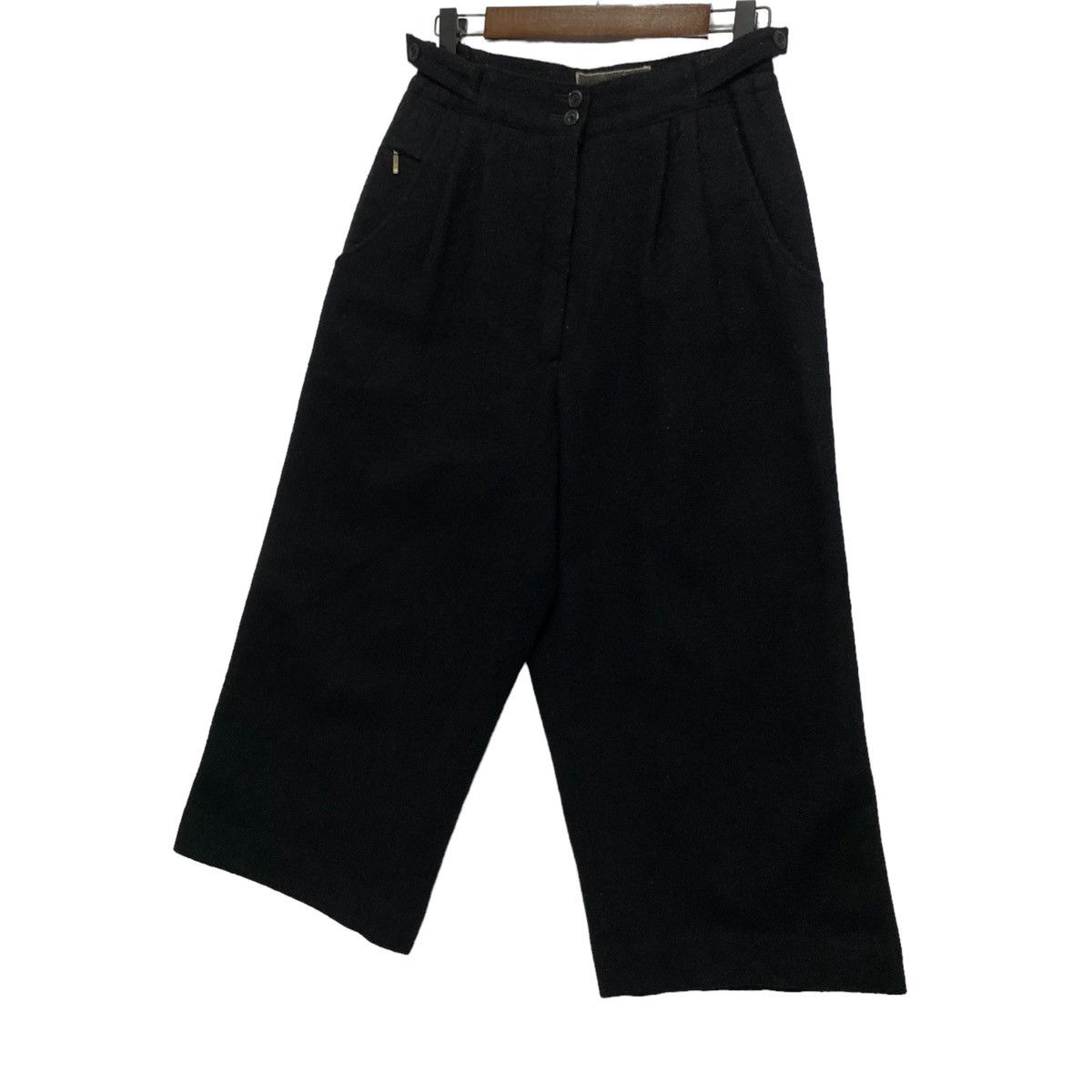 Japanese Brand Vintage Mieko Yamagami Wide Leg Wool Trousers Size 26" / US 2 / IT 38 - 3 Thumbnail