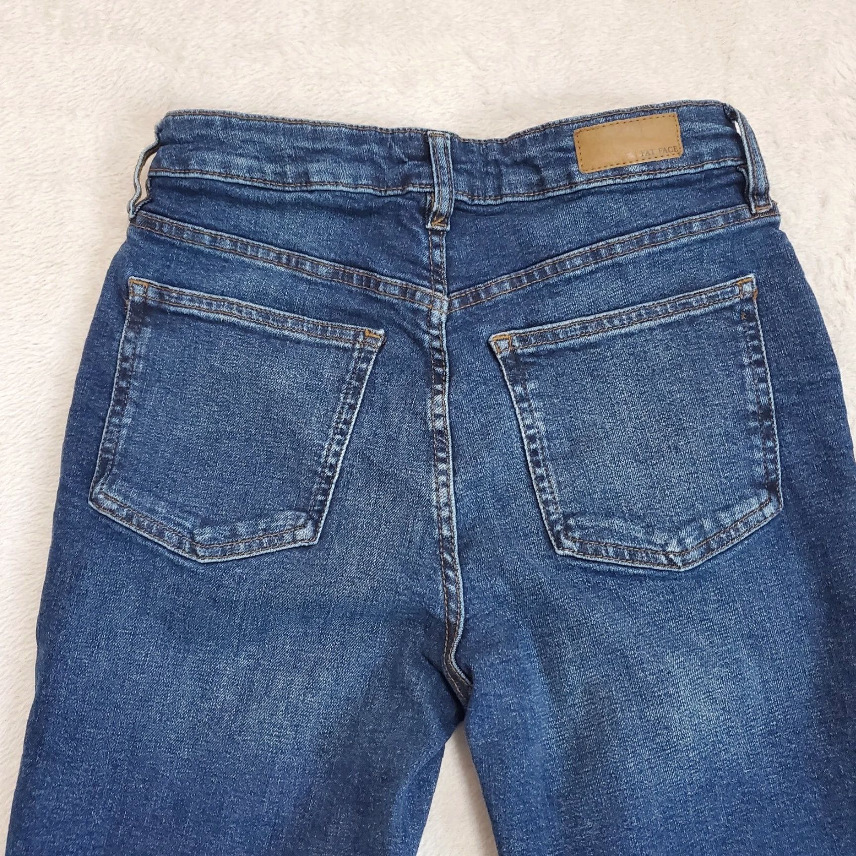 FatFace VINTAGE Fat Face Jeans Women Slim Cargo Sway Patch Pocket Eco Denim 26x27 Blue 98% Cotton 2% Elastane Size 30" / US 8 / IT 44 - 6 Thumbnail