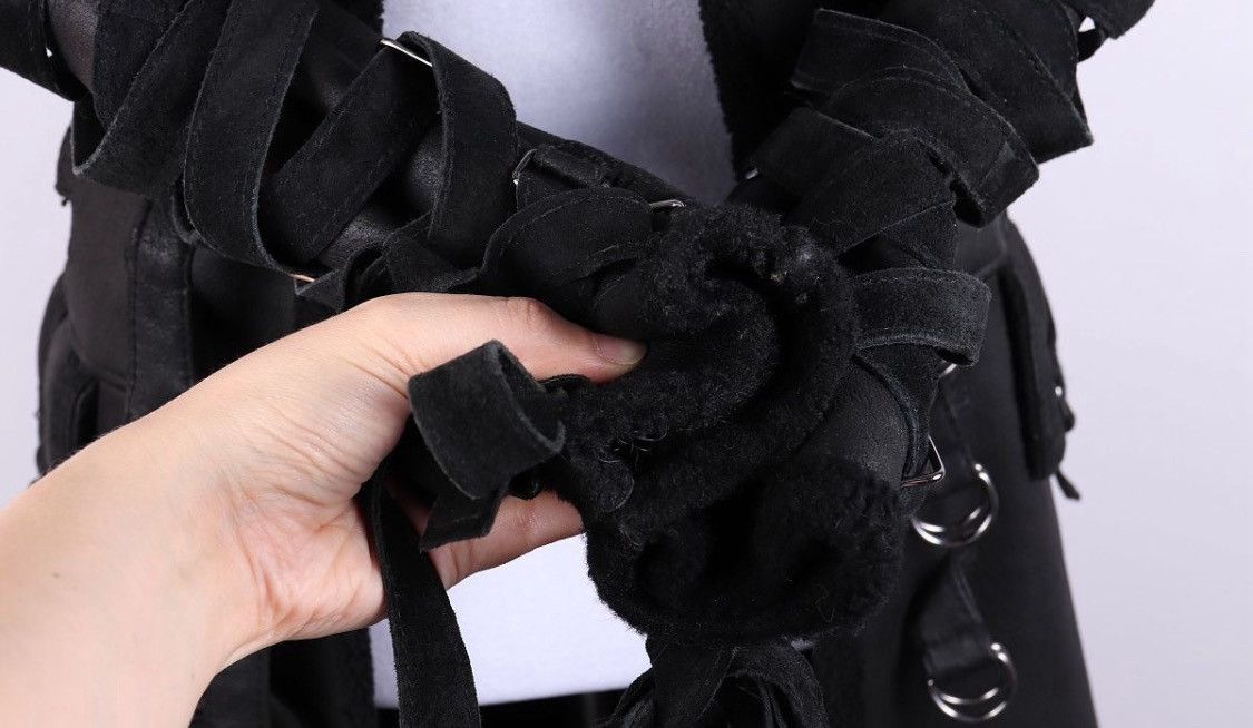 Versace Versace by Donatella FW2003 Runway Belt Detail Shearling Size S / US 4 / IT 40 - 7 Thumbnail