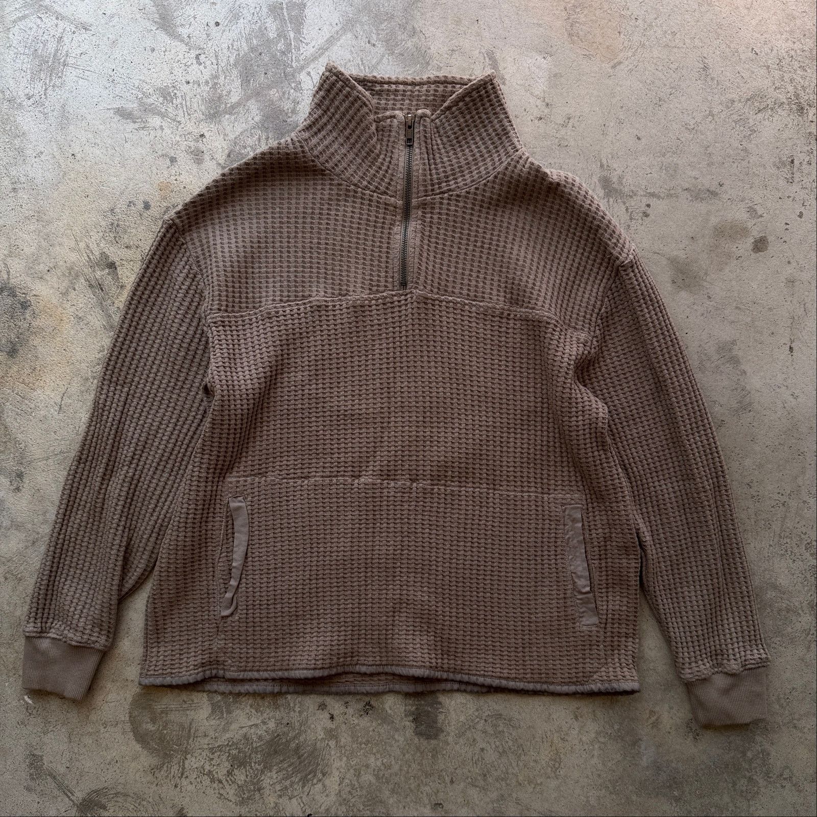 MATE the Label Mate the Label Pullover SweatshirtWaffle Knit Quarter Zip Size S / US 4 / IT 40 - 1 Thumbnail