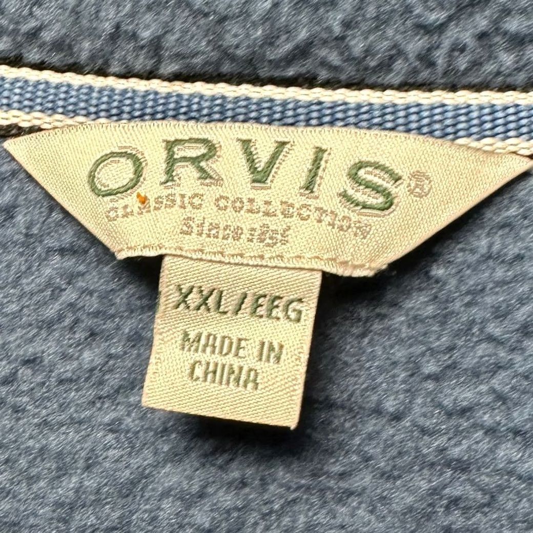 Orvis Orvis Fleece Jacket Blue 2XL Full Zip Logo Mens High Pile Chest 56in Length 29in Outdoor Casual Jacket Size US XXL / EU 58 / 5 - 6 Thumbnail