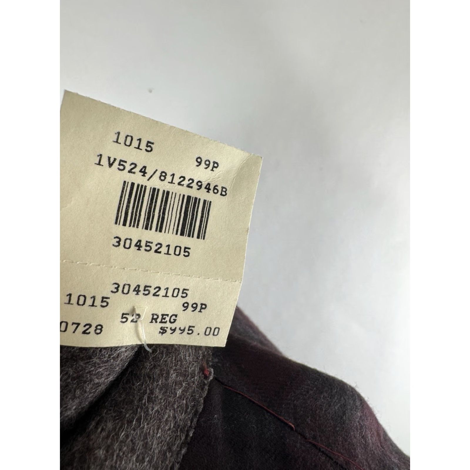 Vintage TRUSSINI Italy - NEW w TAG - WOOL Plaid Blazer Jacket - Mens 52 R - Burgundy / Black / Bluish Gray - 995 MSRP - Jacket Size 52R - 6 Thumbnail