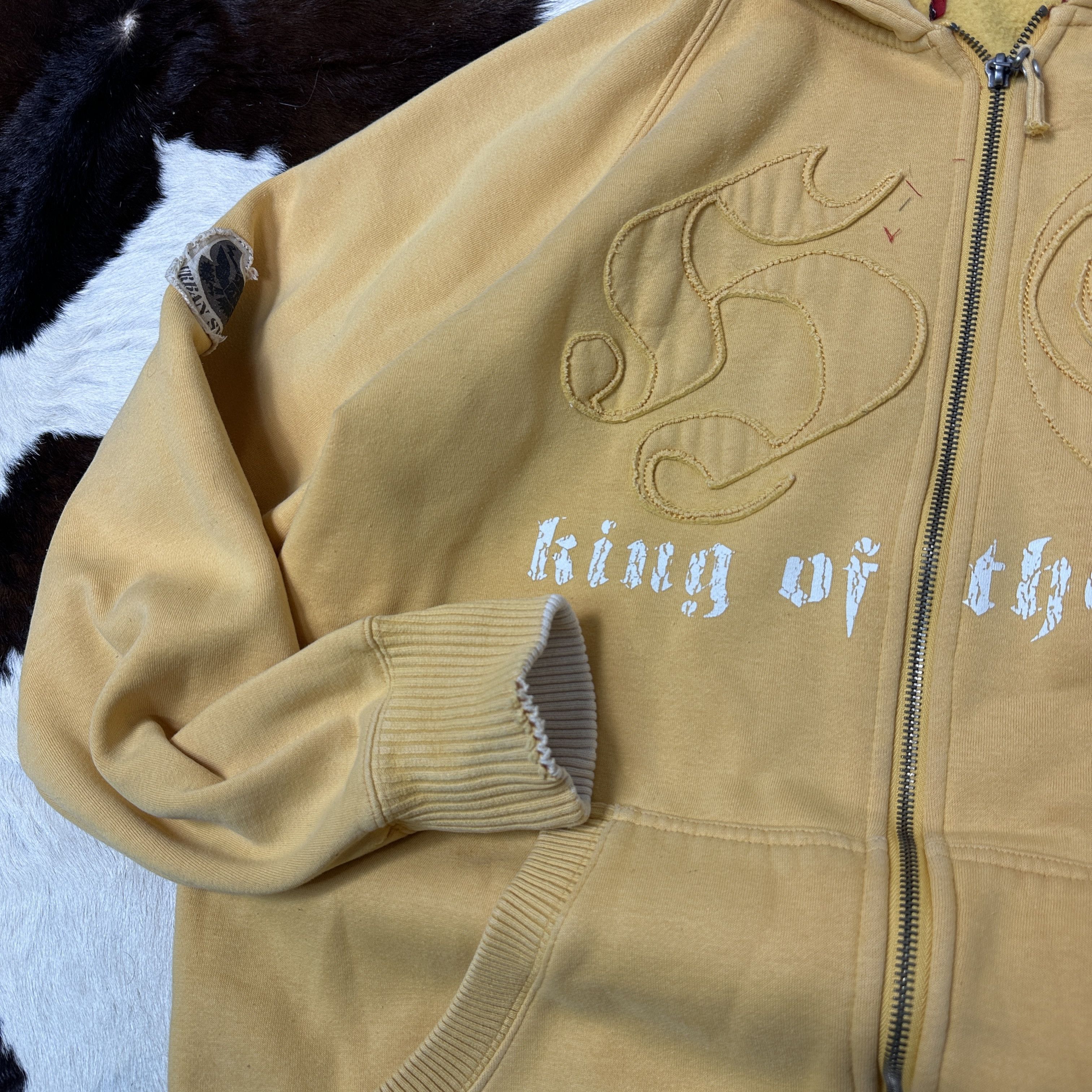Vintage Vintage King of the Town Hip-Hop Zip Hoodie Y2K Size US XXL / EU 58 / 5 - 4 Thumbnail