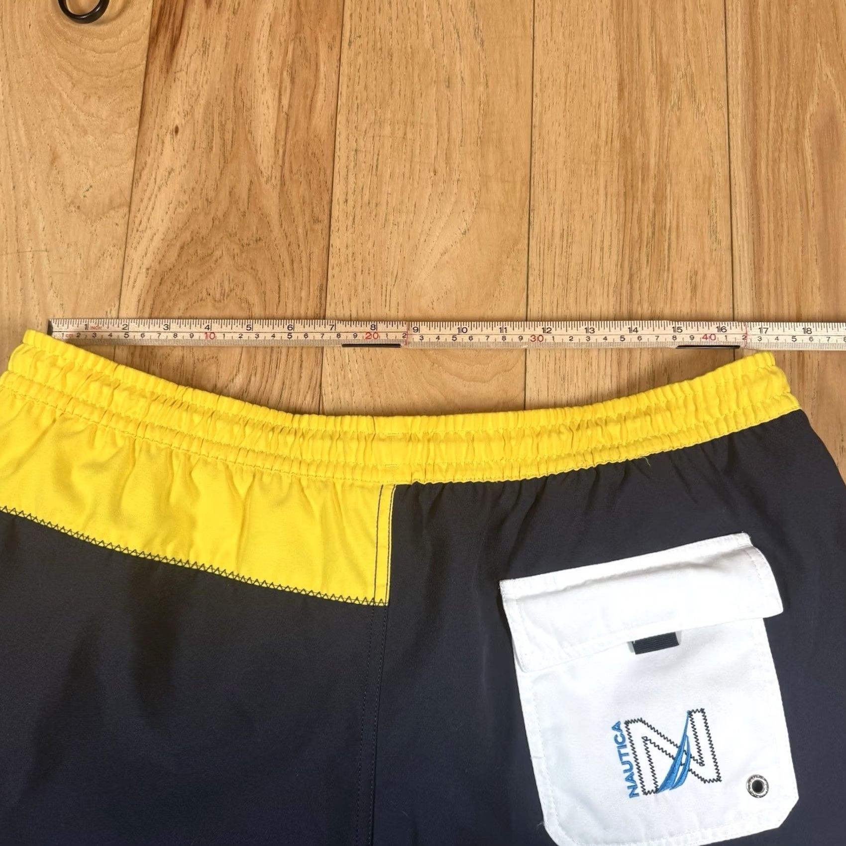 Nautica VINTAGE Nautica Swim Trunks Mens XL Yellow Blue Sailing Size US 36 / EU 52 - 7 Thumbnail