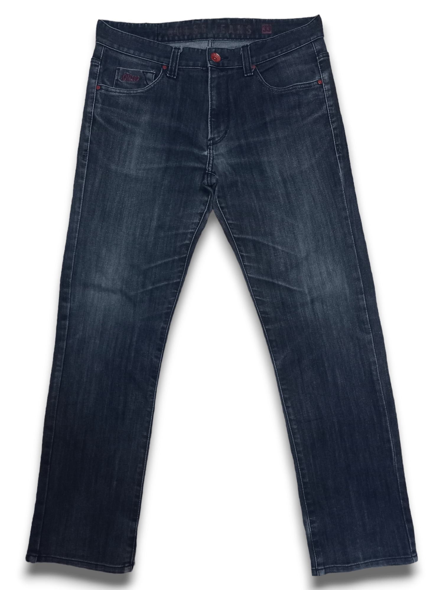 Guess Vintage Guess Dark Blue Wash Loose Straight Jeans 34x30 Size US 34 / EU 50 - 3 Thumbnail