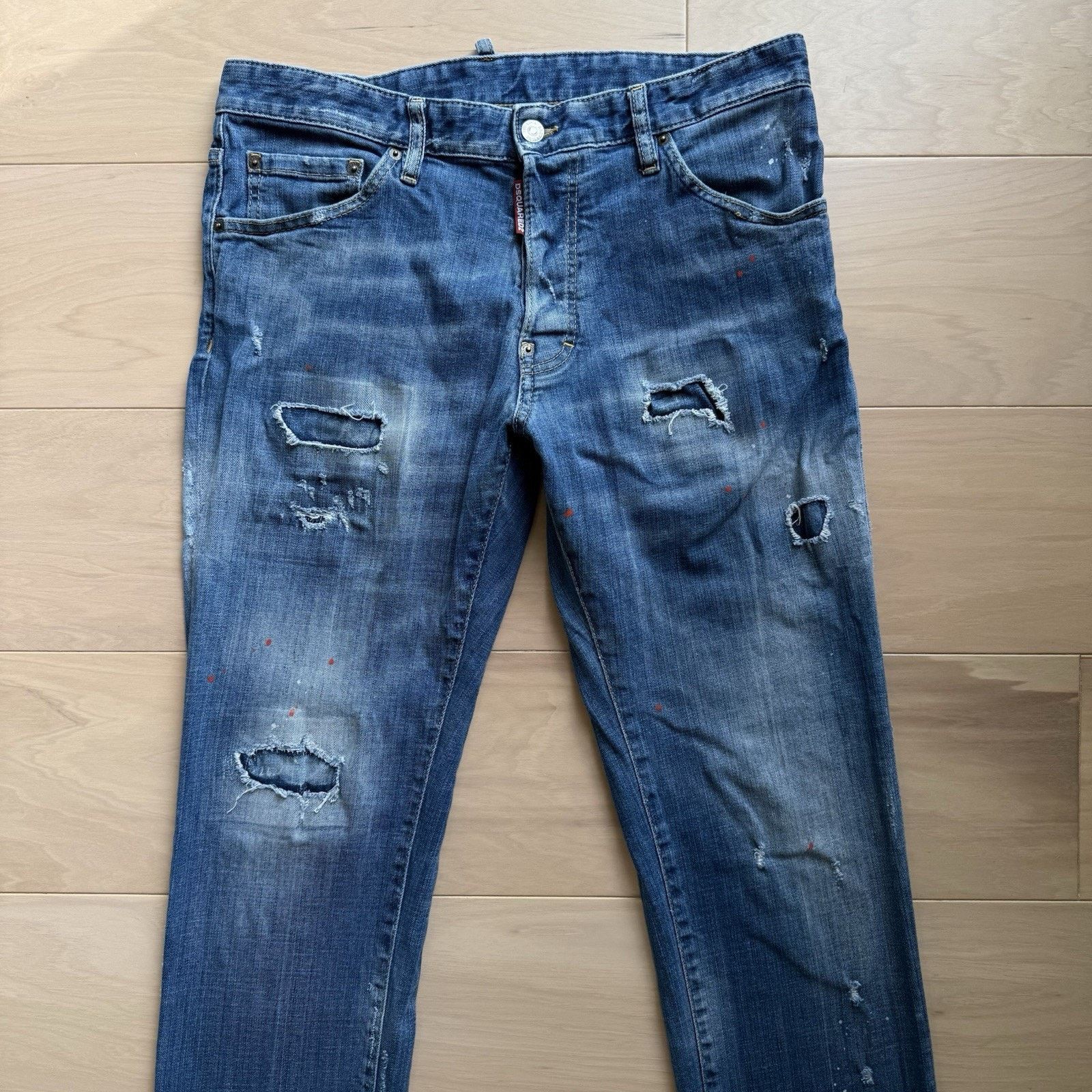 Dsquared2 Dsquared2 Jeans 33 Blue Distressed Button Fly Workwear Size US 33 - 3 Thumbnail