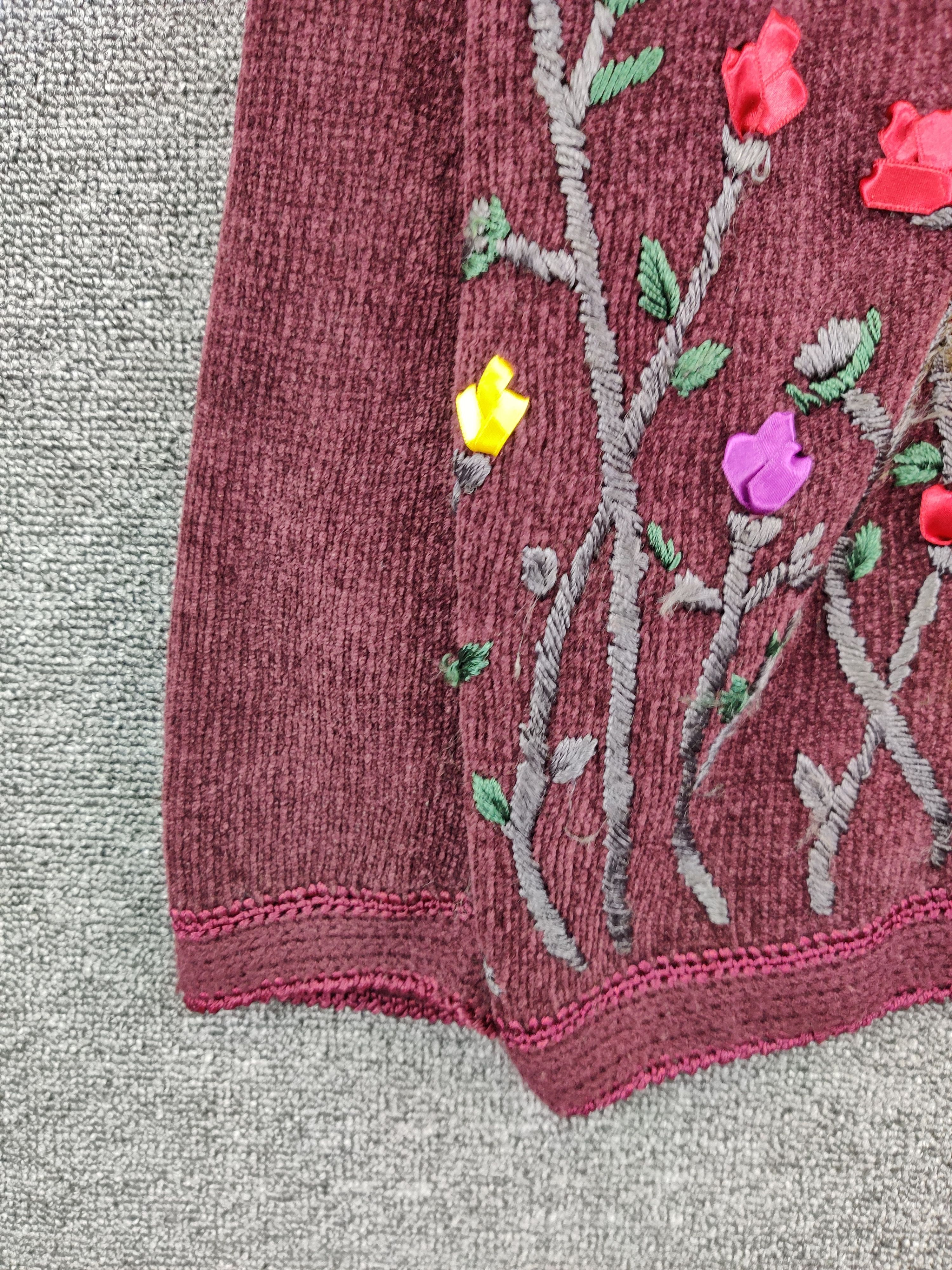 Japanese Brand Vintage Emrald Princess Embroidery Floral Cardigan Size US M / EU 48-50 / 2 - 3 Thumbnail