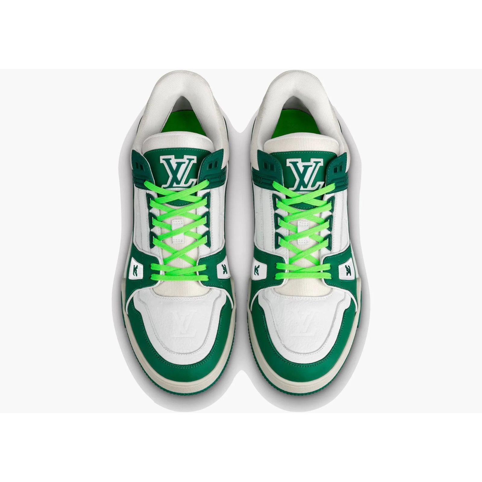 Louis Vuitton Louis Vuitton Green White Empreinte Leather Low Top Size US 10 / EU 43 - 9 Thumbnail