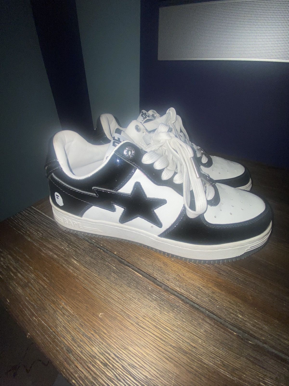 Bape Black and White Bapestas Size US 8 / EU 41 - 1 Thumbnail