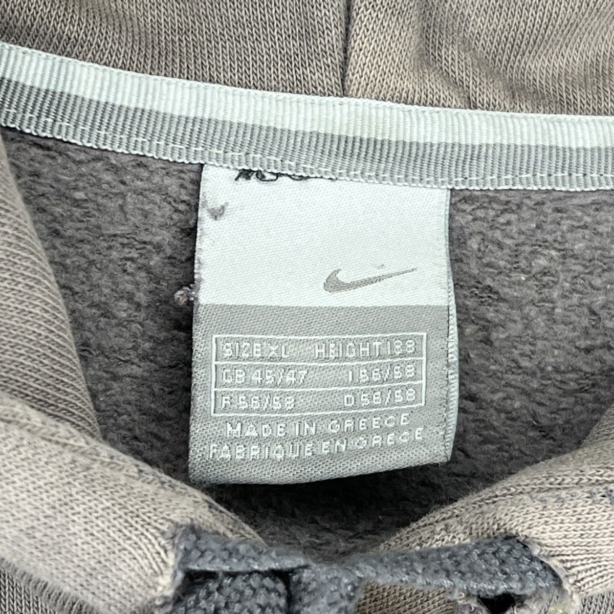 Nike Vintage Nike Hoodie Big Spellout Logo Swoosh Grey Faded 90s Size US XL / EU 56 / 4 - 5 Thumbnail