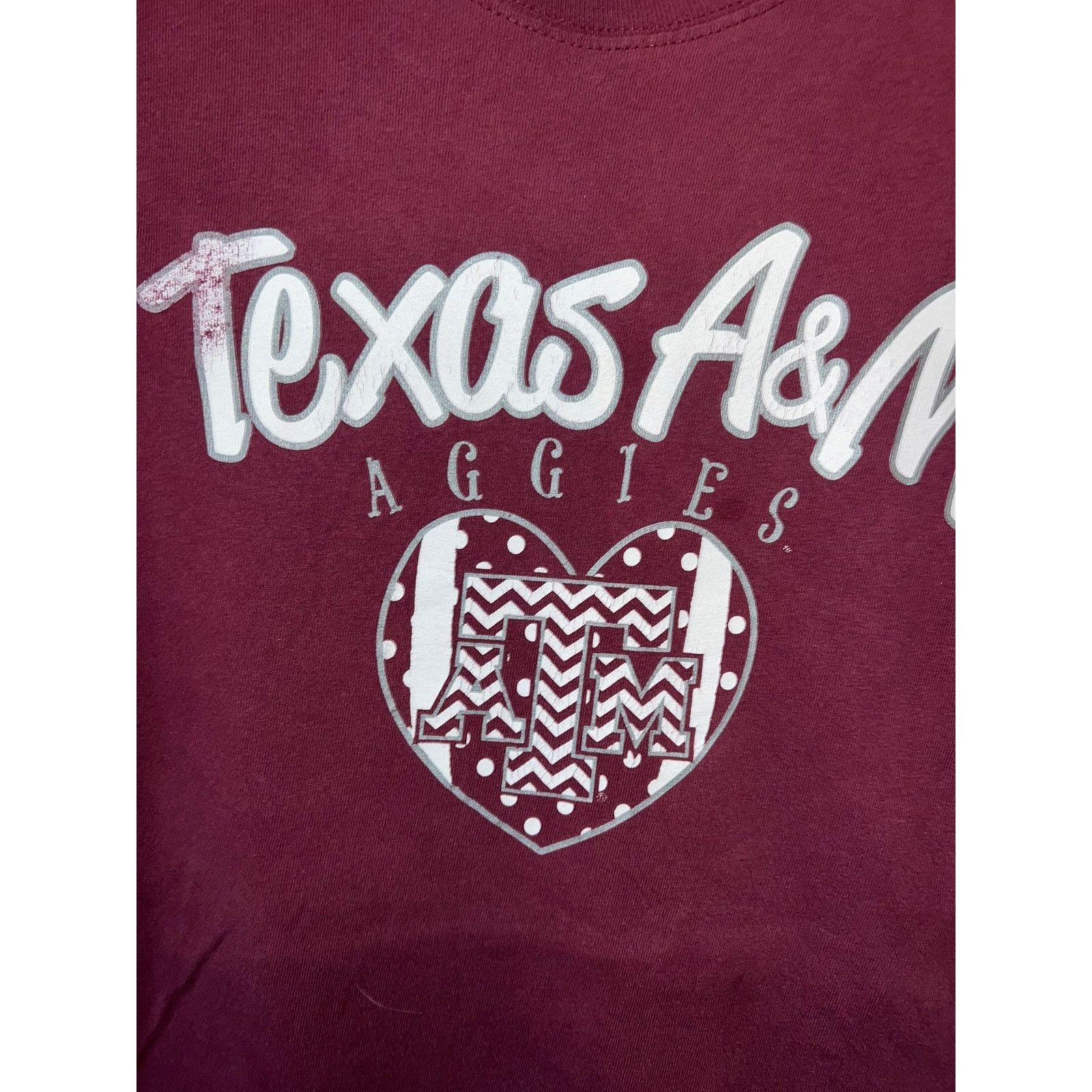 Gildan Vintage Texas A&M Aggies Shirt ATM University College Maroon Size US L / EU 52-54 / 3 - 5 Thumbnail