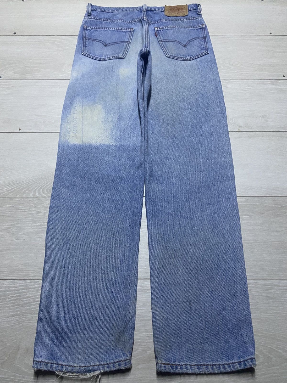 Levi's Vintage Levis 510 Light Wash Bleach Distressed Jeans Size US 30 / EU 46 - 2 Thumbnail