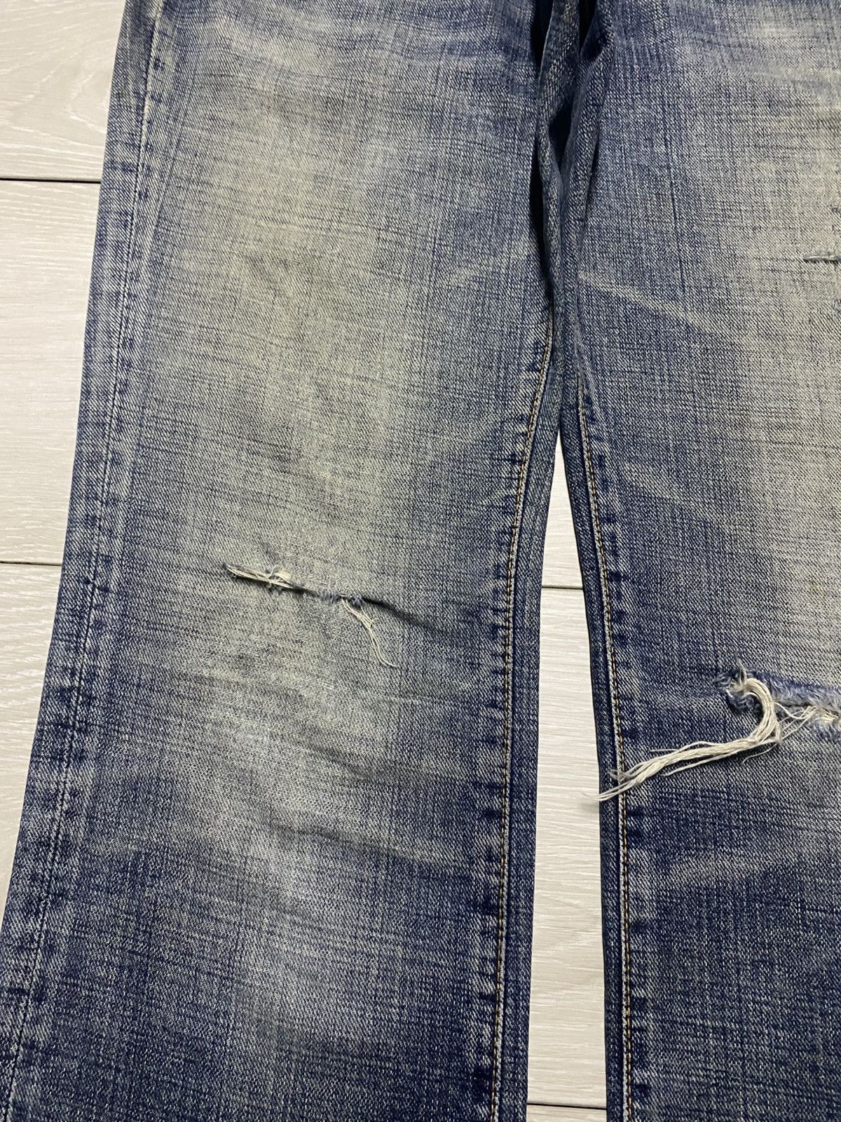 If Six Was Nine Vintage Real Authentic Style GLHeart Flare Faded Blue Size US 31 - 7 Thumbnail