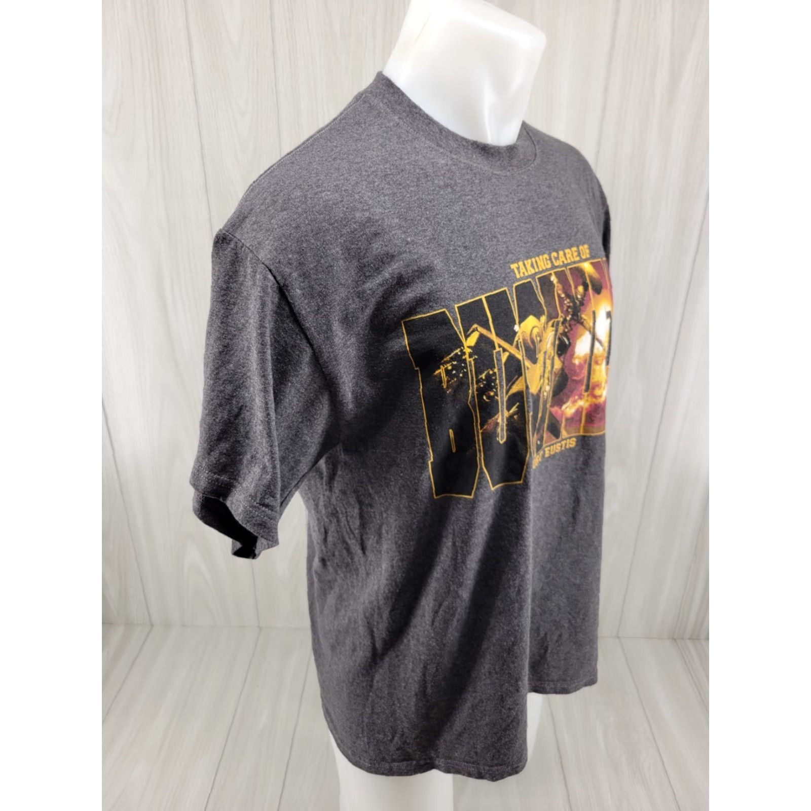 Vintage VINTAGE Army Fort Eustis Virginia T-Shirt Helicopter Taking Care of Business Gray XL Mens Shirt Short Sleeve Crew Neck 90s Army Graphic Print Size US XL / EU 56 / 4 - 6 Thumbnail