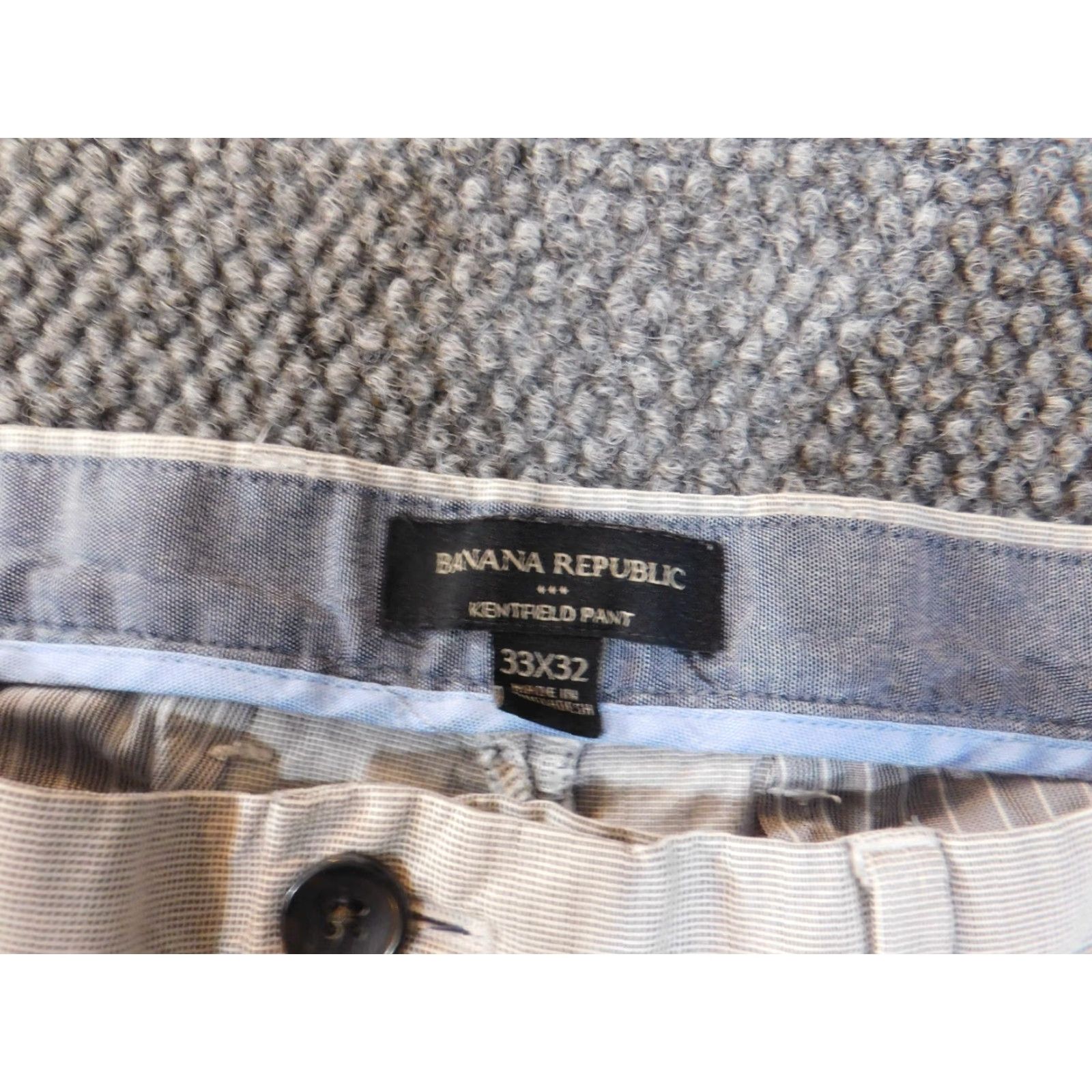 Banana Republic Banana Republic Pants Mens 33x32 Plain Gray Straight Fit Chino Casual Cotton Flat Front Modern 32 Inseam Mens Size US 33 - 3 Thumbnail