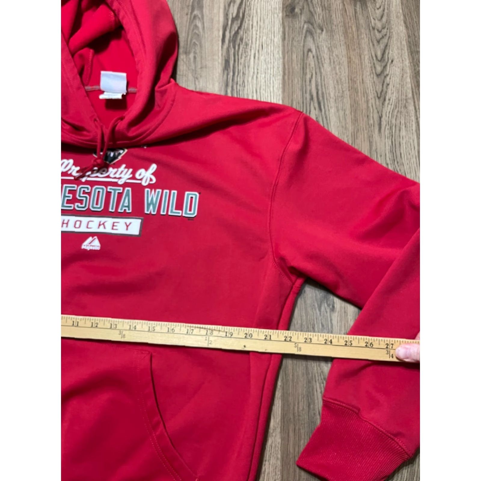 Vintage Majestic Hoodie Mens L Red Minnesota Wild Hockey Pullover Size US L / EU 52-54 / 3 - 7 Thumbnail