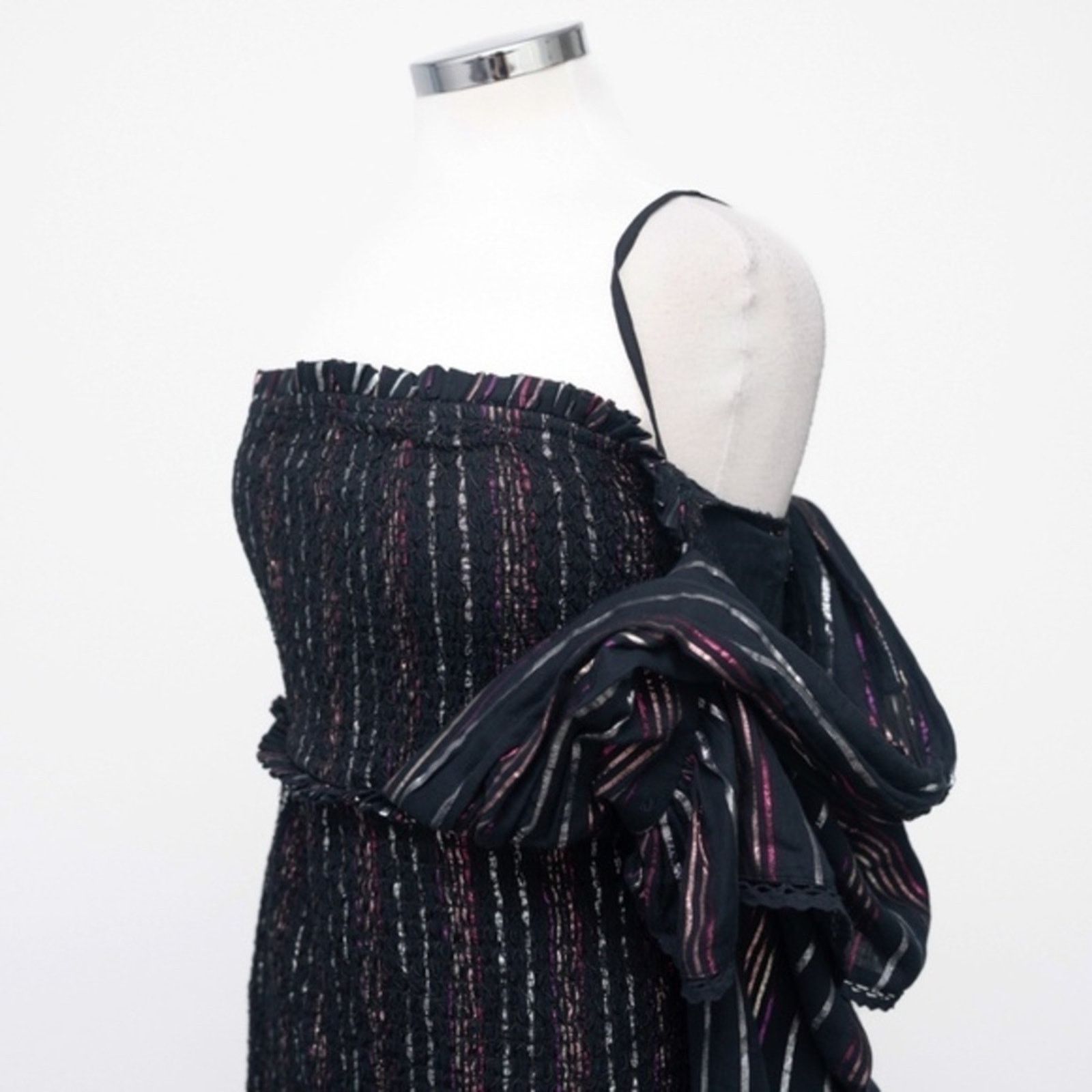 Farm Rio FARM Rio. Lurex Stripes Mini Dress. Size S / US 4 / IT 40 - 9 Thumbnail