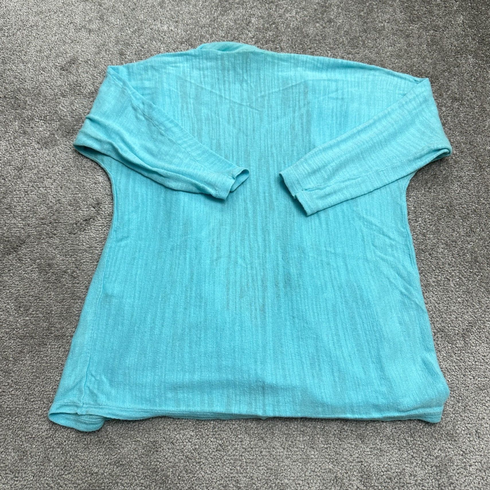 Vintage Chico's Cardigan Women Small Blue Lightweight Knit Open Casual Breathable Cotton Sweater Travel Designer Classic Womens Size S / US 4 / IT 40 - 2 Thumbnail