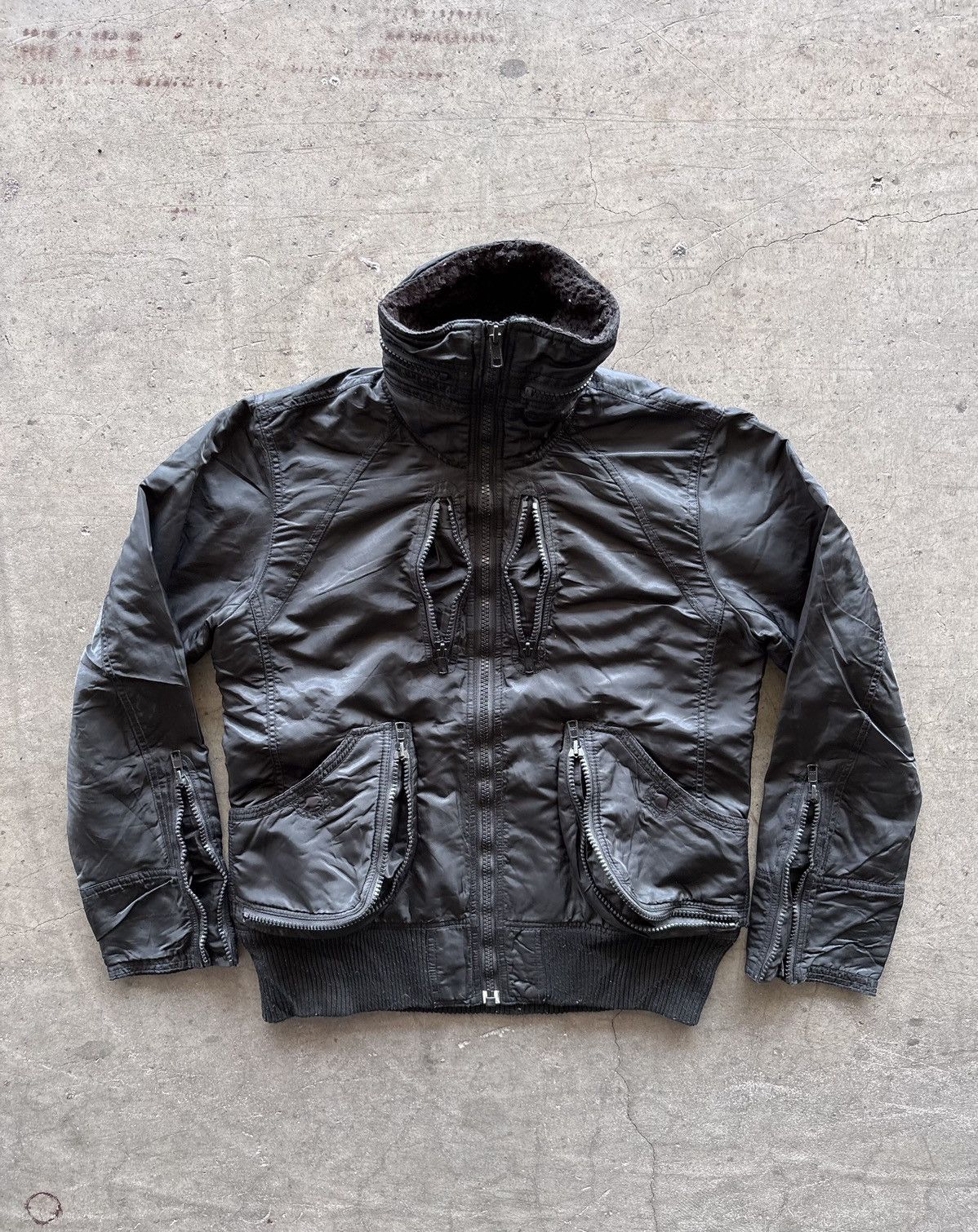 goa gimmick bono jacket ゴア ジャケット LGB y2k goa - rare 00s GOA bono leather jacket y2k レザーの通販 by n