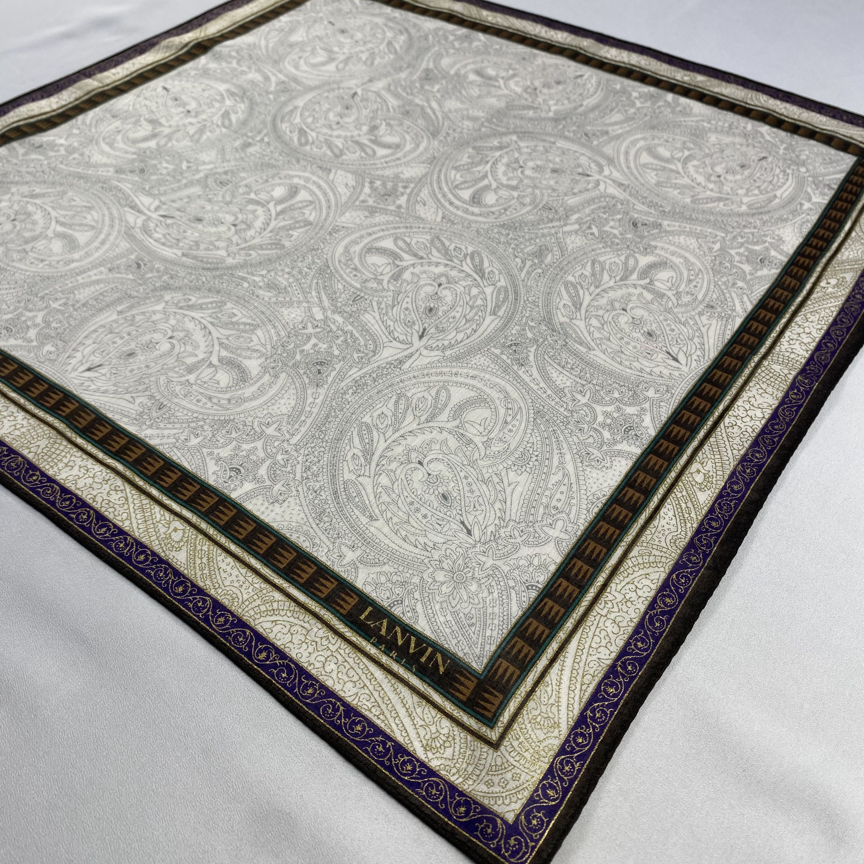 Lanvin × Vintage Lanvin Handkerchief / Neckerchief / Bandana-P1194 Size ONE SIZE - 2 Thumbnail