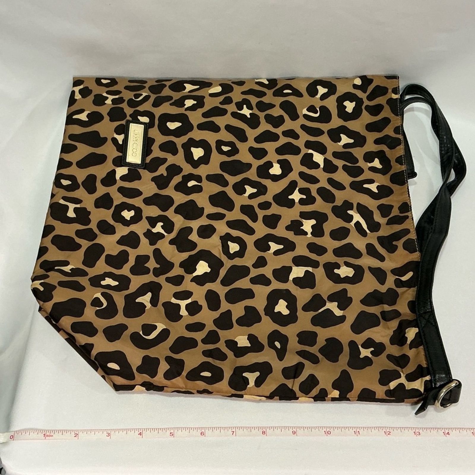 Jimmy Choo Jimmy Choo Leopard Print Nylon Tote Bag with Baby pouch Size ONE SIZE - 16 Thumbnail