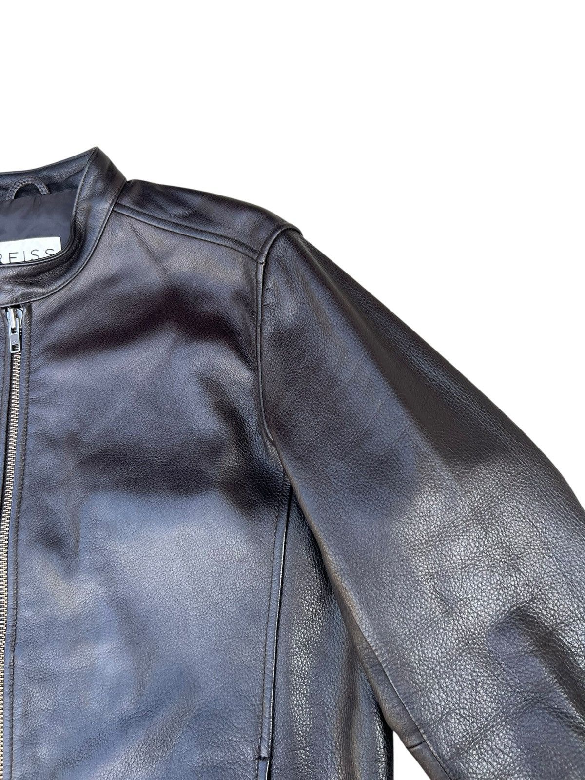 Reiss REISS Knox Cow Leather Jacket Racer Size US XL / EU 56 / 4 - 9 Thumbnail