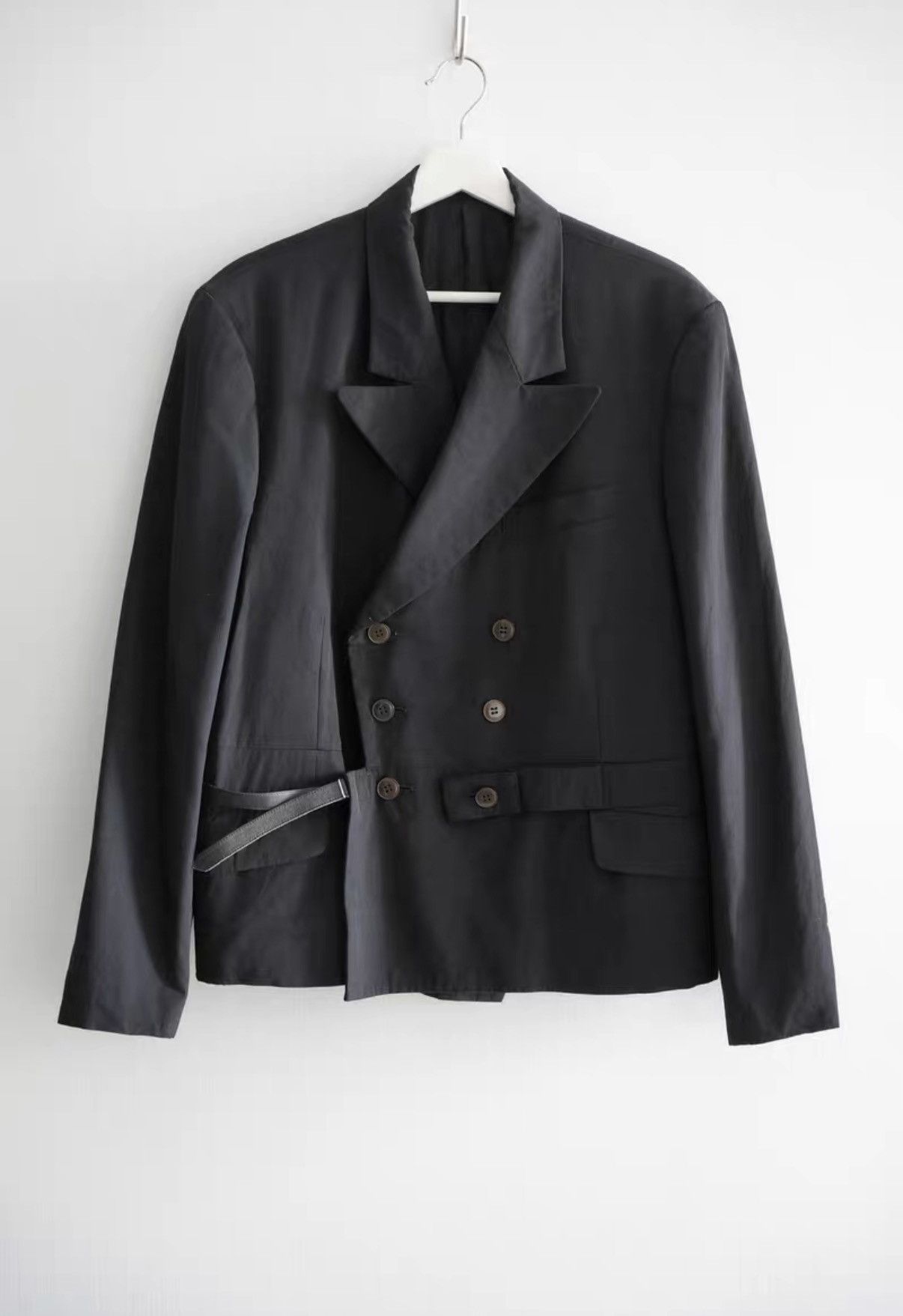 Yohji Yamamoto Yohji Yamamoto 96aw Cowhide Belt Blazer K4 Size US M / EU 48-50 / 2 - 1 Thumbnail