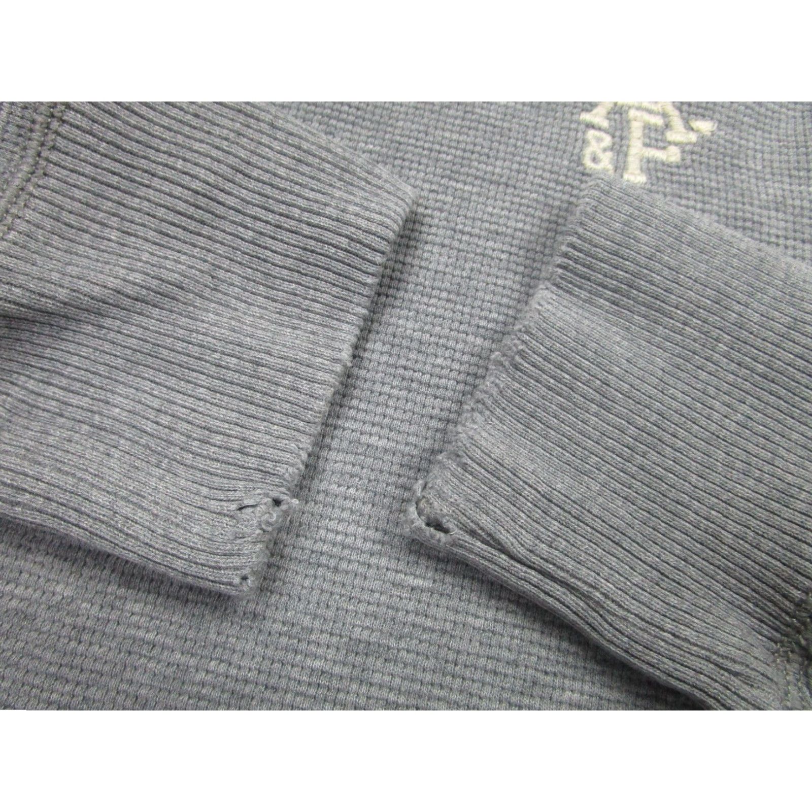 Abercrombie & Fitch VINTAGE Abercrombie & Fitch Shirt Mens 2XL Muscle Waffle-Knit Thermal Gray Crew Neck Pullover Sweater Mens Size US XXL / EU 58 / 5 - 4 Thumbnail
