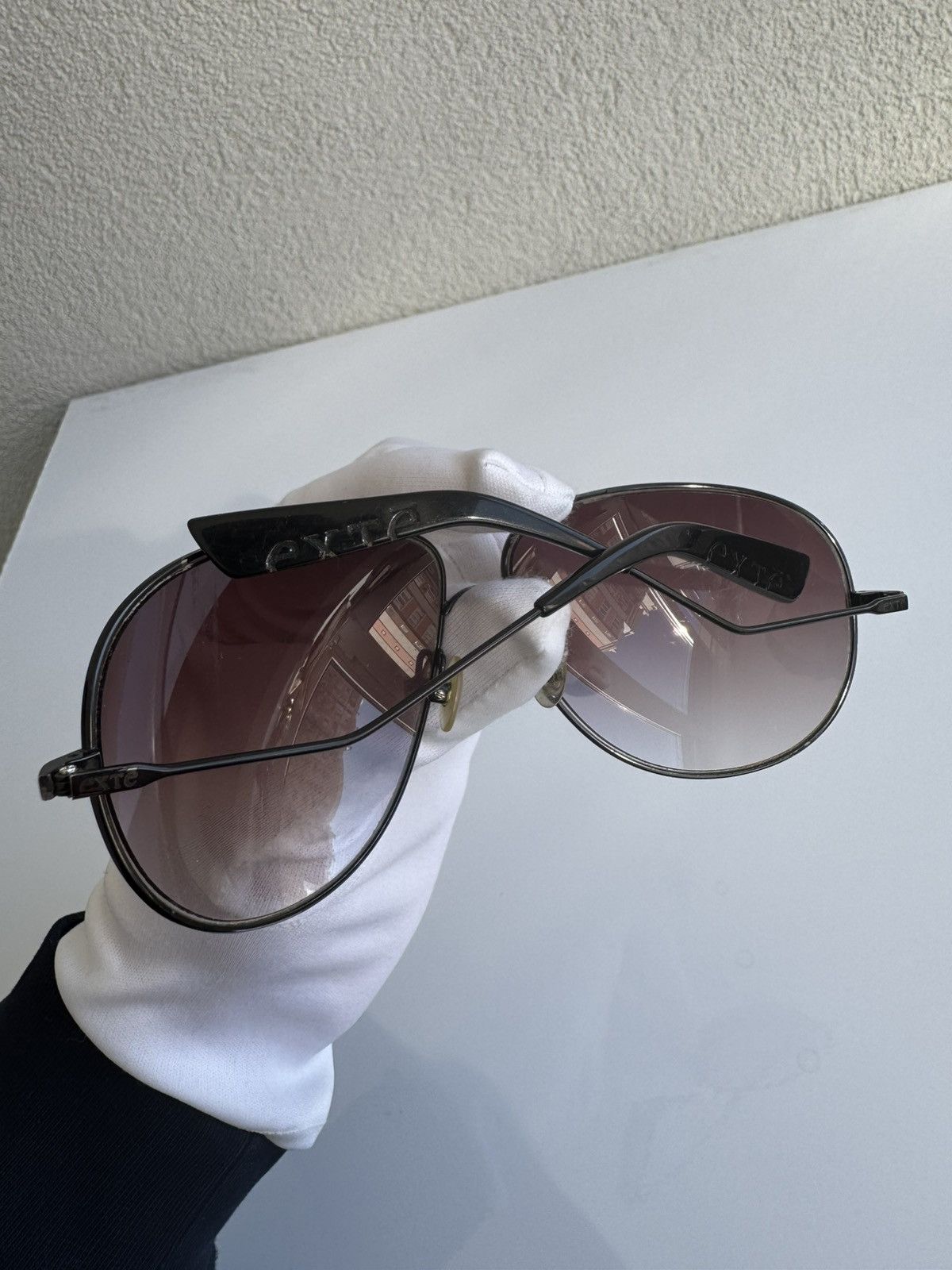 Vintage Exte Black Aviator Sunglasses Size ONE SIZE - 10 Thumbnail
