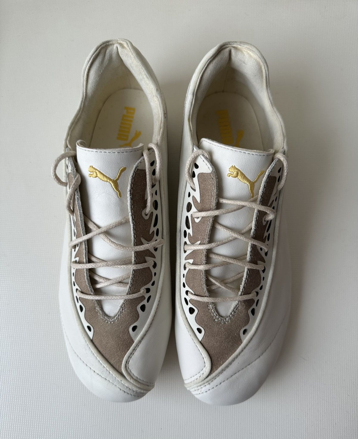 Puma Puma Sauvage vintage white leather sneakers Size US 9 / IT 39 - 4 Thumbnail