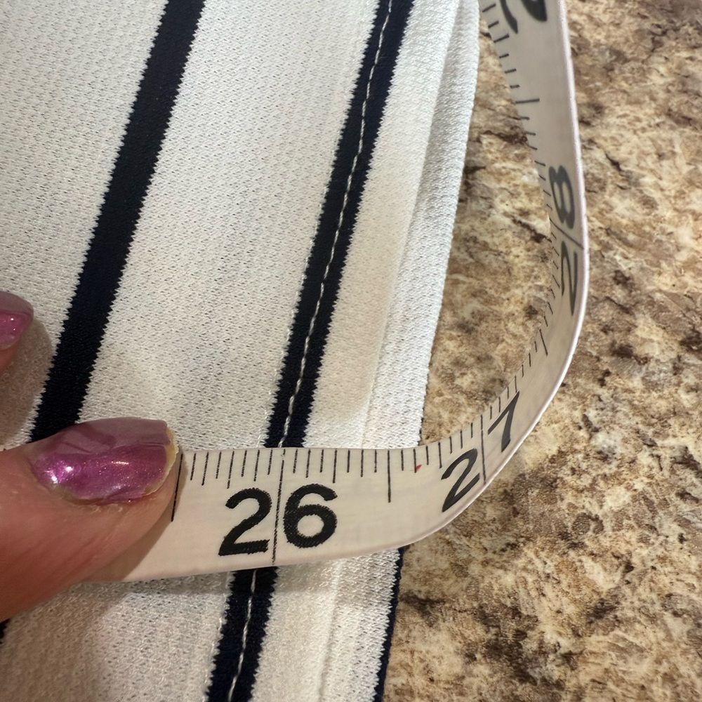 Other NWT Gibson,latimer size, large V-neck striped blue white Size L / US 10 / IT 46 - 4 Thumbnail