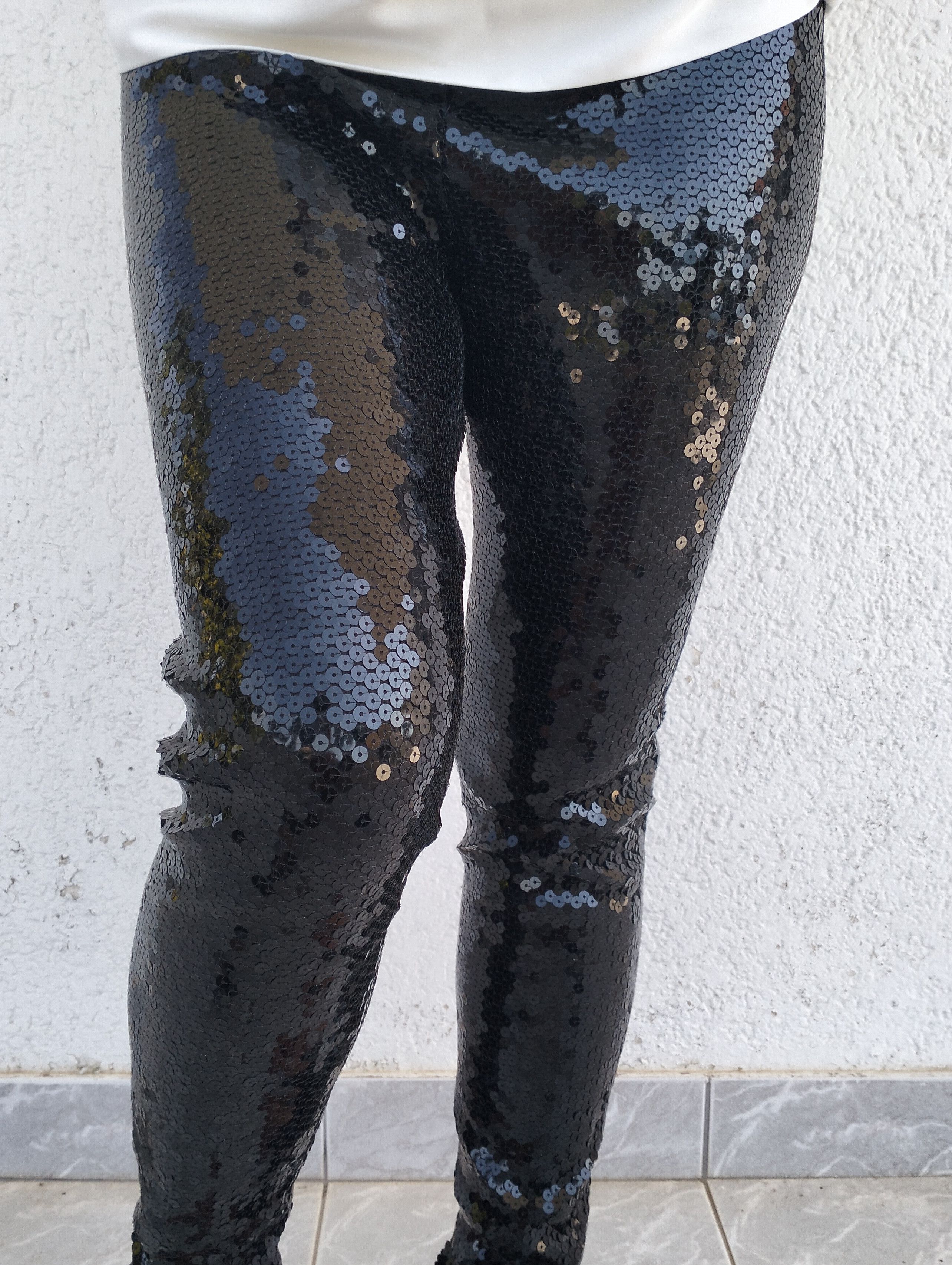 Jean Paul Gaultier Sequin trousers with ankle zippers Size 28" / US 6 / IT 42 - 1 Thumbnail
