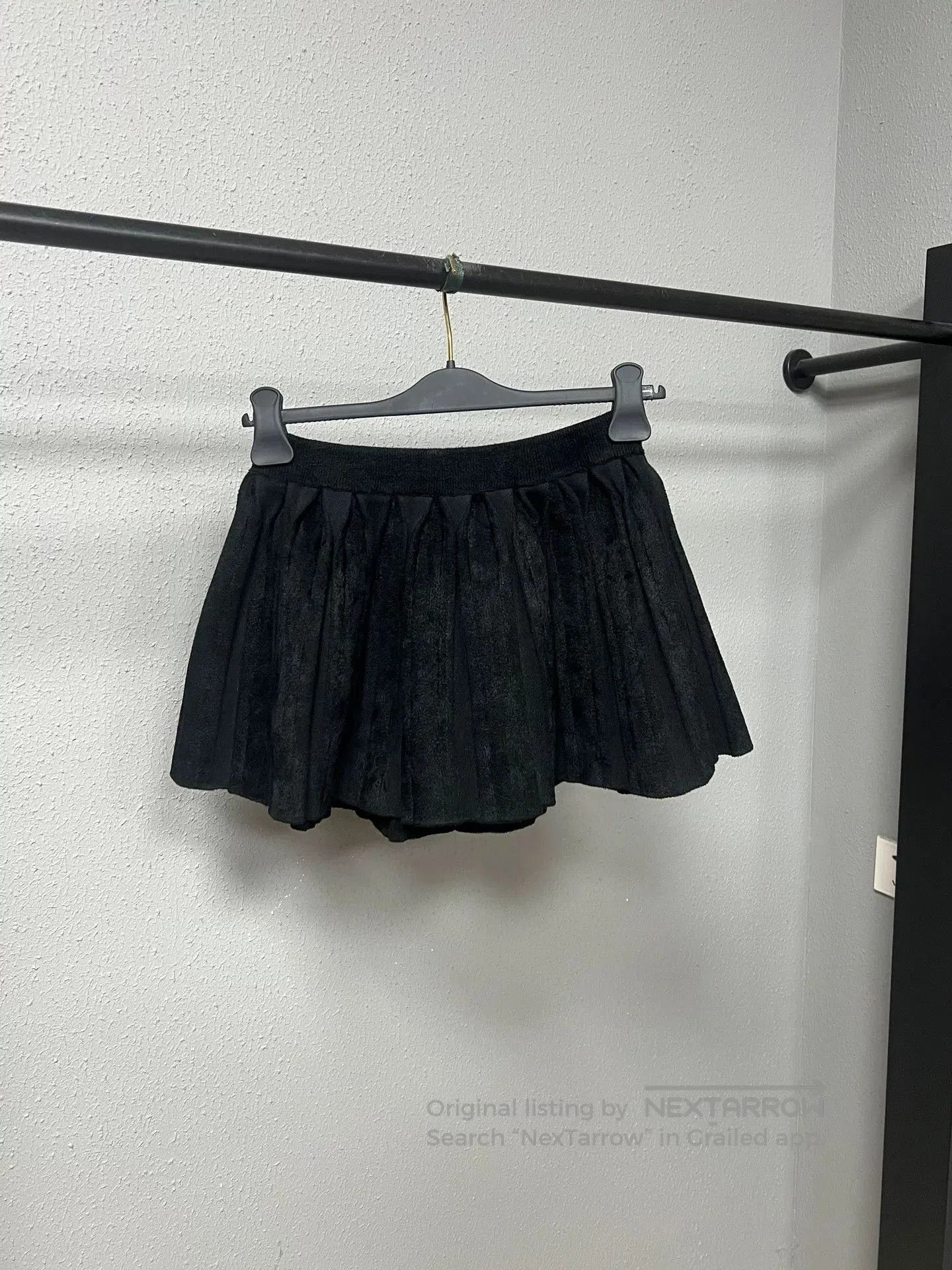 Balmain Balmain Gold Button Velvet Short Skirt. Size 35" - 2 Thumbnail