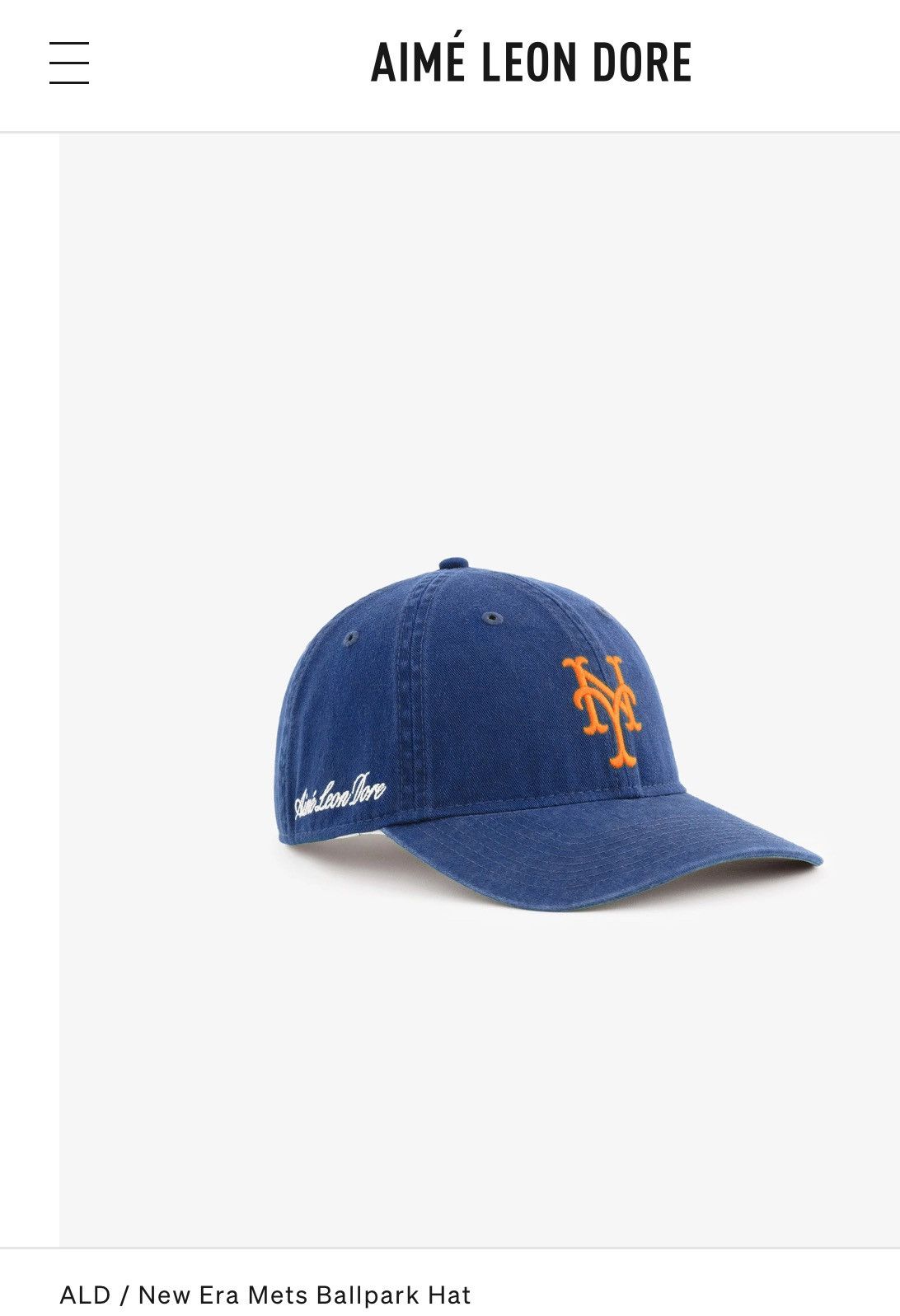Aime Leon Dore × New Era NEW ALD x New Era Mets Ballpark Hat Size ONE SIZE - 10 Thumbnail