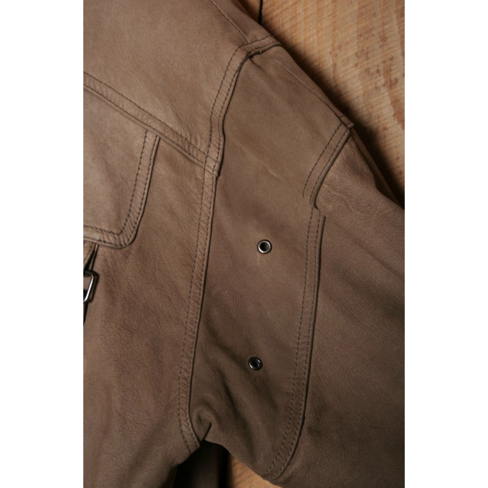 Vintage VINTAGE Adventure Bound Brown Leather Bomber Jacket Mens XLT 90s Size US XL / EU 56 / 4 - 3 Thumbnail