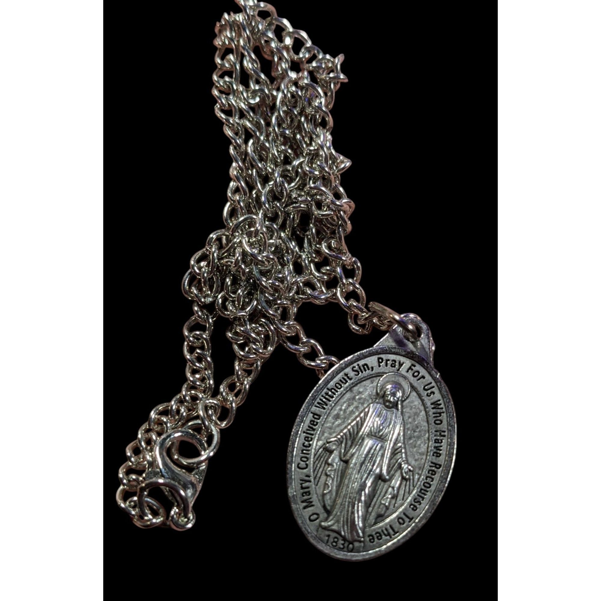 Other Catholic Religious Mother Mary Pendant Prayer Necklace Size ONE SIZE - 6 Thumbnail