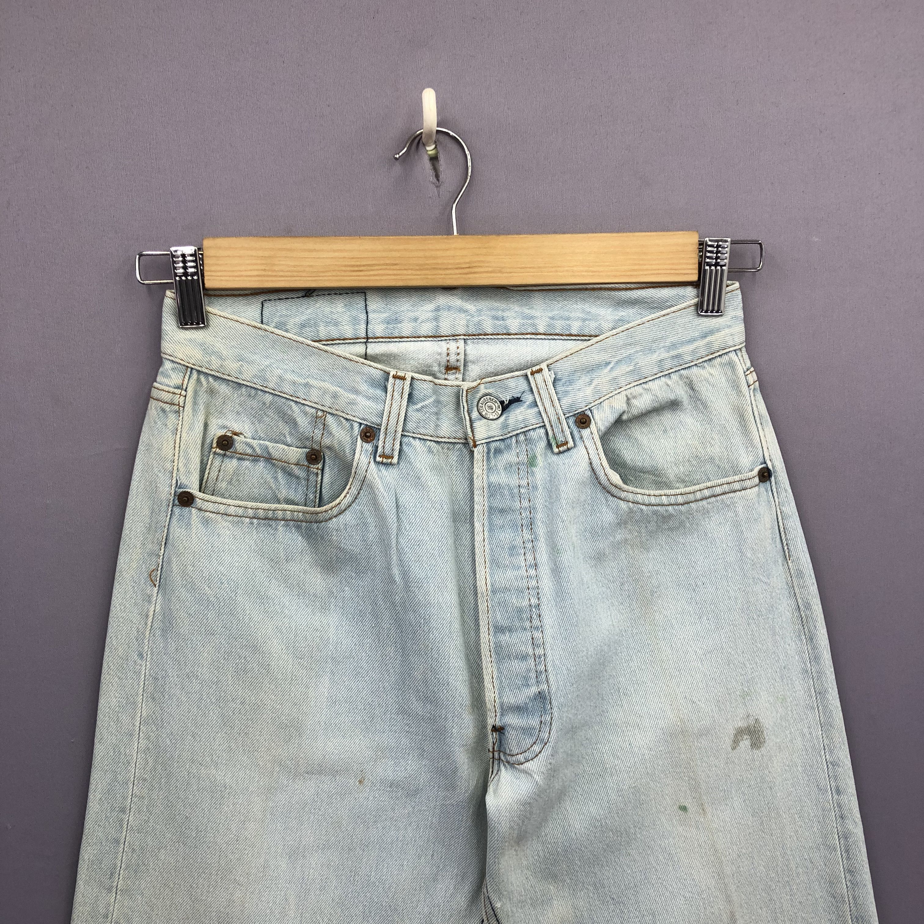 Levi's Vintage 70s Levis 501 Sun Faded Light Wash Blue Jeans Denim Size 28" / US 6 / IT 42 - 5 Thumbnail