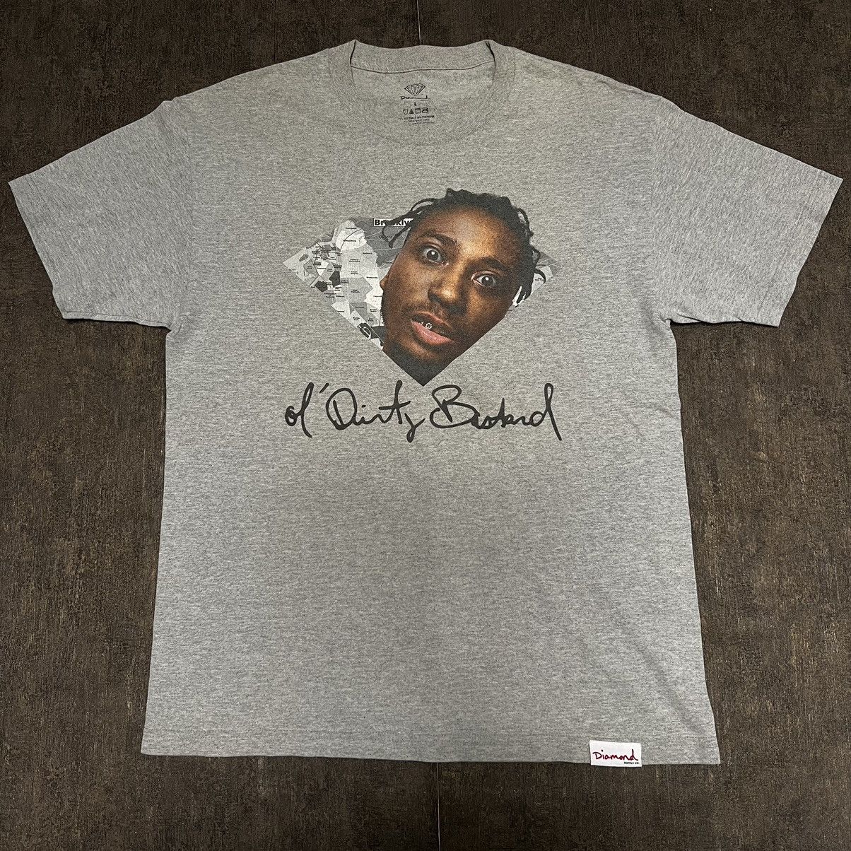 image of Ol’ Dirty Bastard X Diamond Supply Co. X Wu Tang Clan X Rap in Grey, Men's (Size Large)