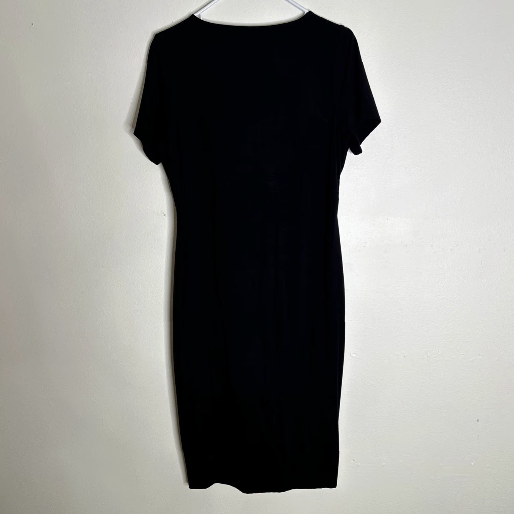Vintage Hatch Maternity Dress Shirt Dress Short Sleeve Black Scoop Neck Midi Medium Women Mens? Size 32" / US 10 / IT 46 - 5 Thumbnail