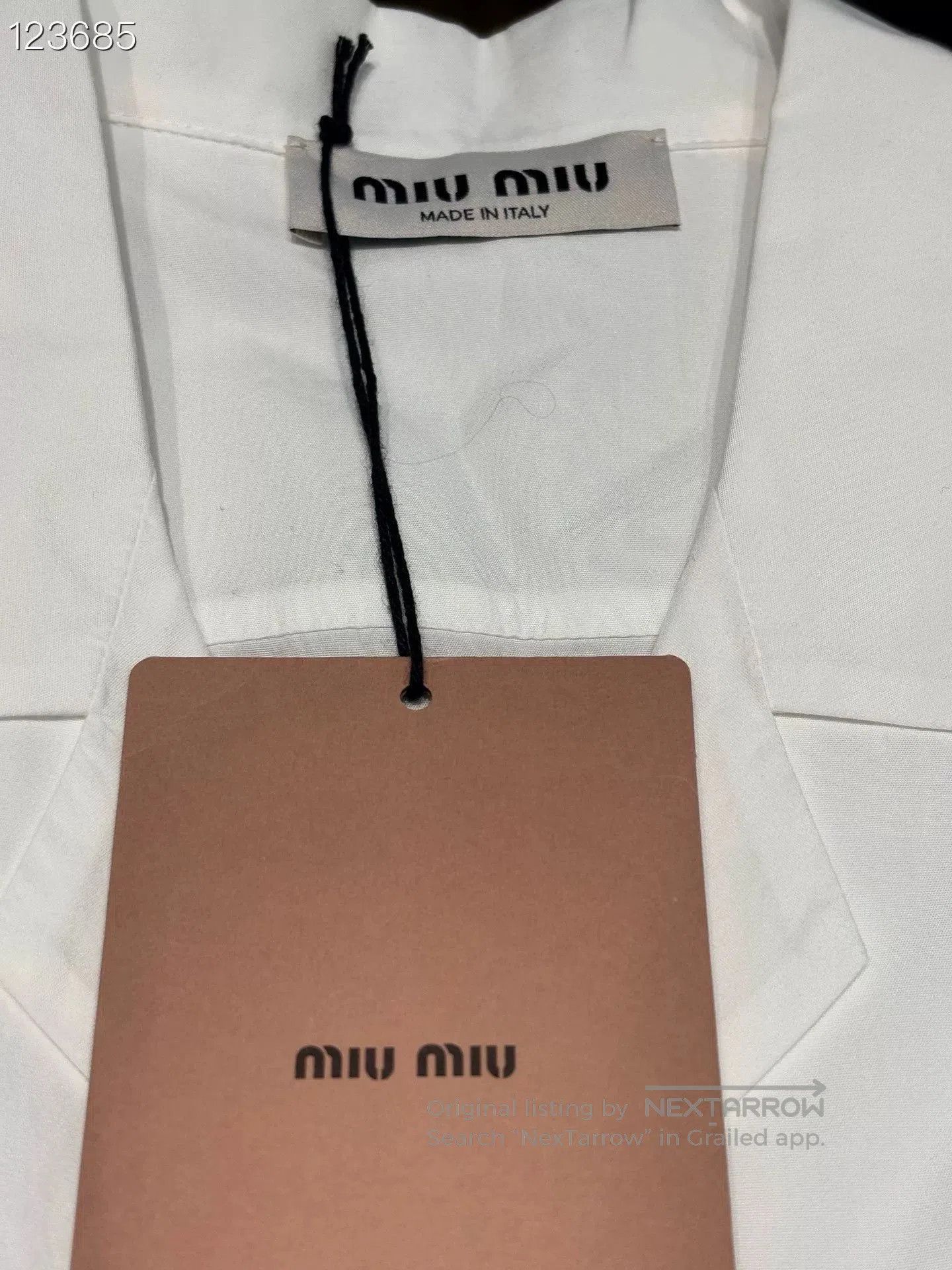 Miu Miu Miu Miu White Letter Pocket Shirt 36. Size XS / US 0-2 / IT 36-38 - 3 Thumbnail